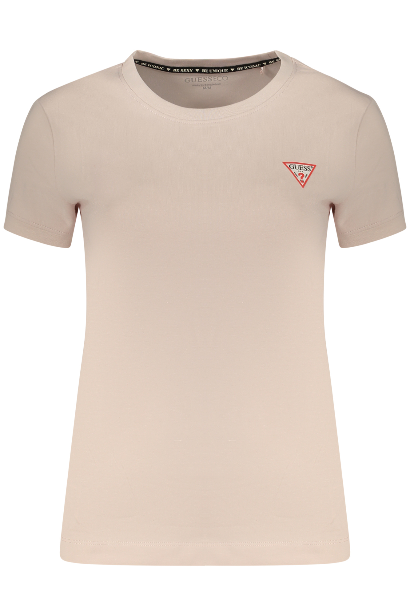 GUESS JEANS T-SHIRT MANICHE CORTE DONNA - Rosa