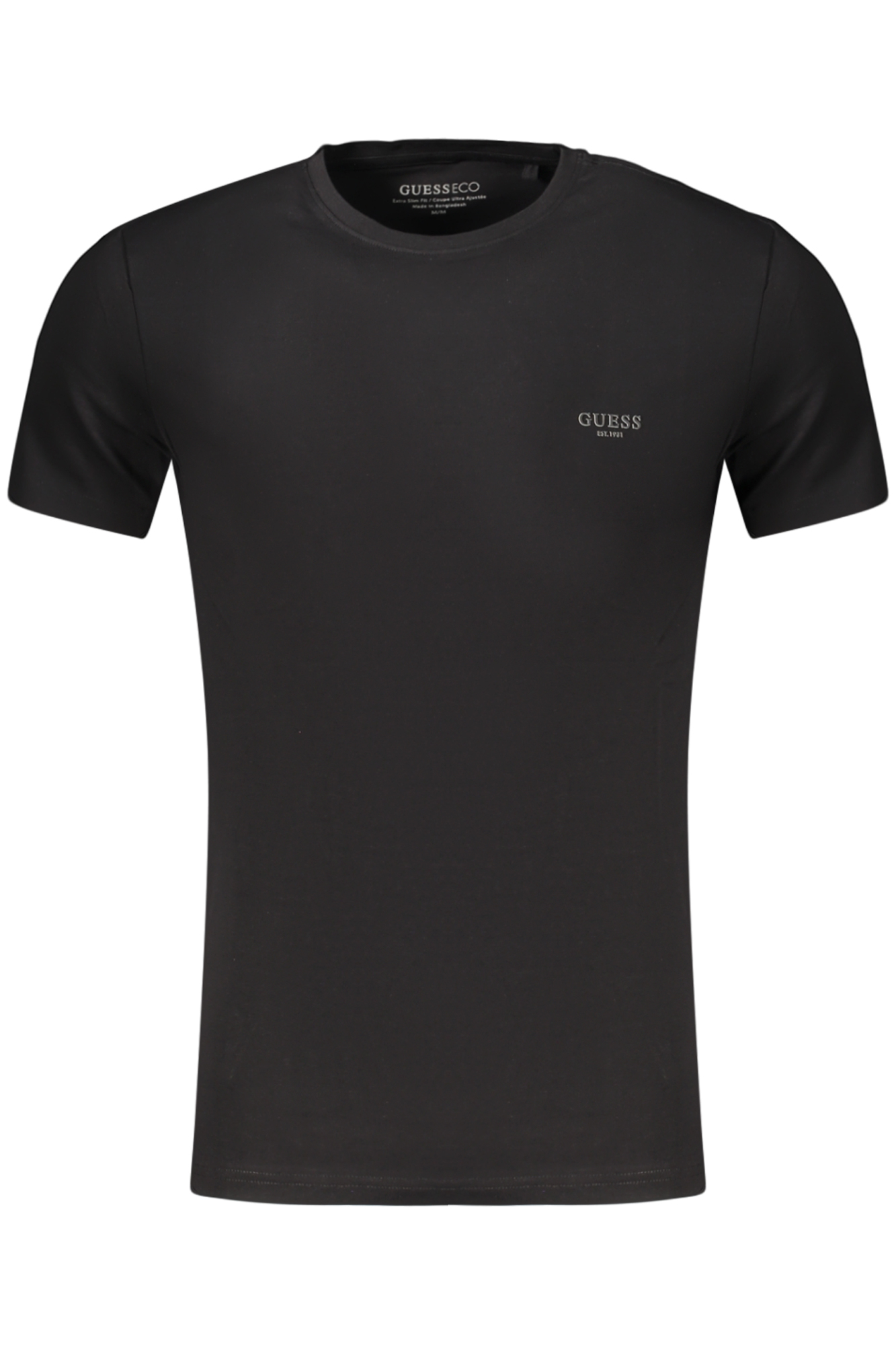 GUESS JEANS T-SHIRT MANICHE CORTE UOMO - Nero