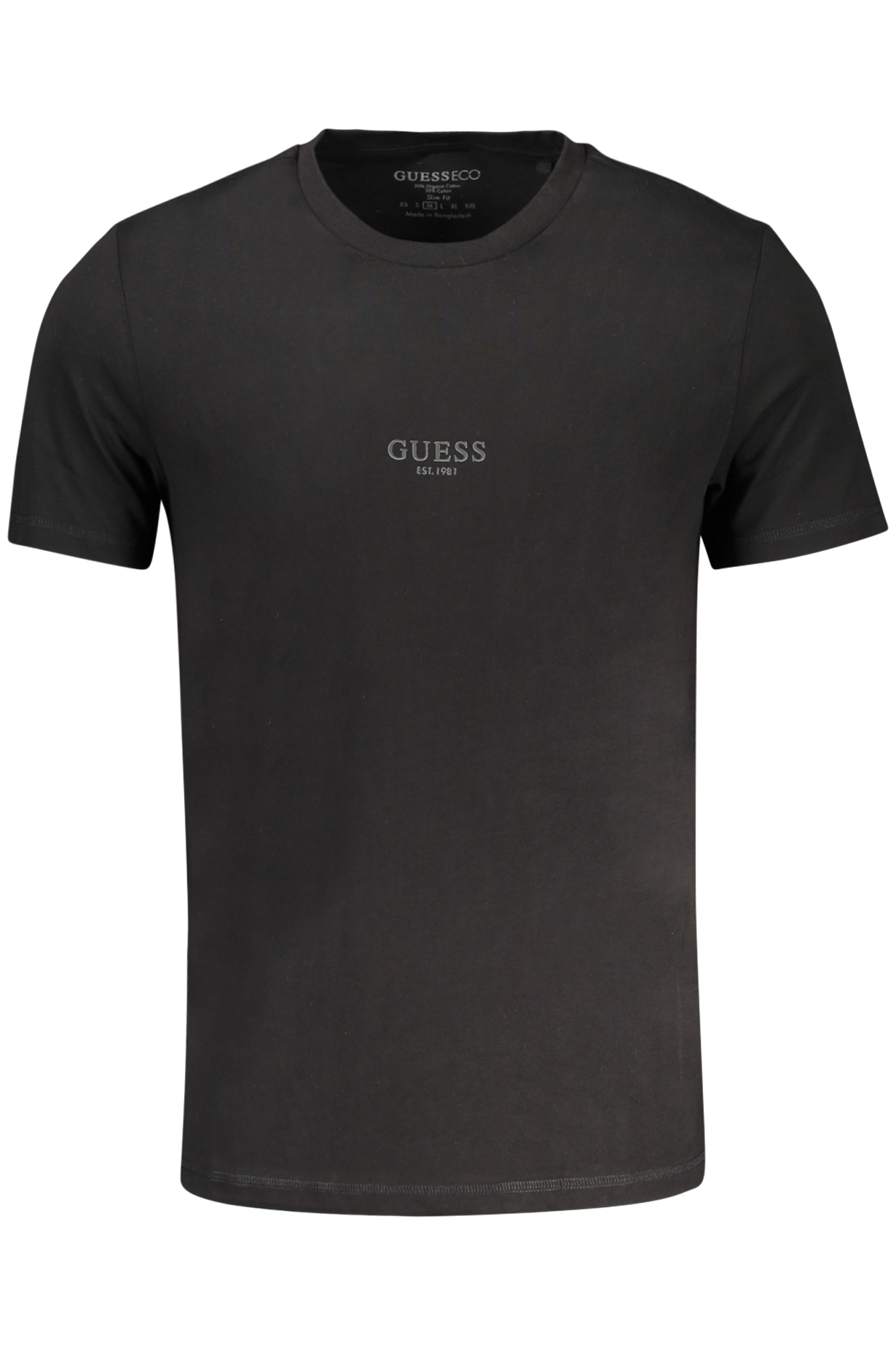 GUESS JEANS T-SHIRT MANICHE CORTE UOMO - Nero