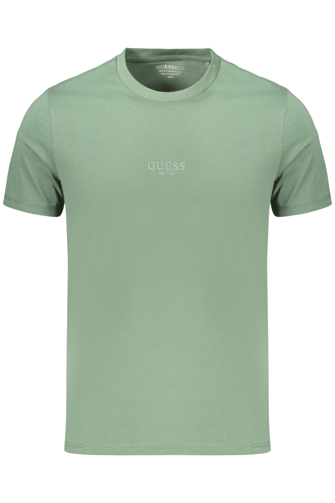 GUESS JEANS T-SHIRT MANICHE CORTE UOMO - Verde