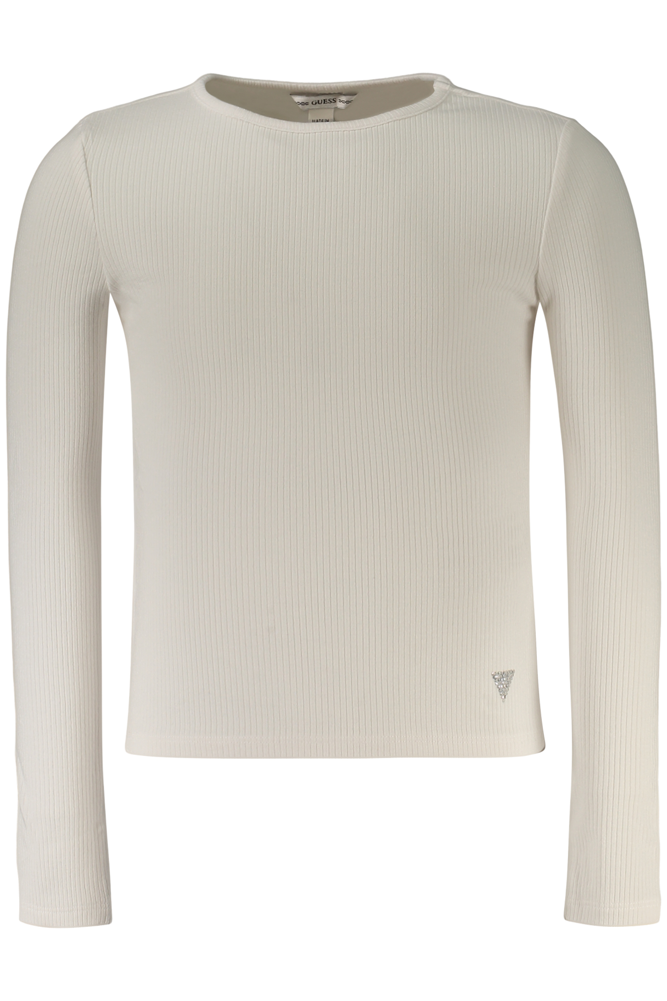 GUESS JEANS T-SHIRT MANICHE LUNGHE BAMBINA - Bianco