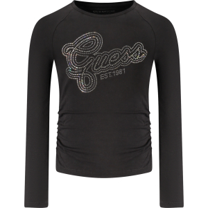 GUESS JEANS T-SHIRT MANICHE LUNGHE BAMBINA - Nero