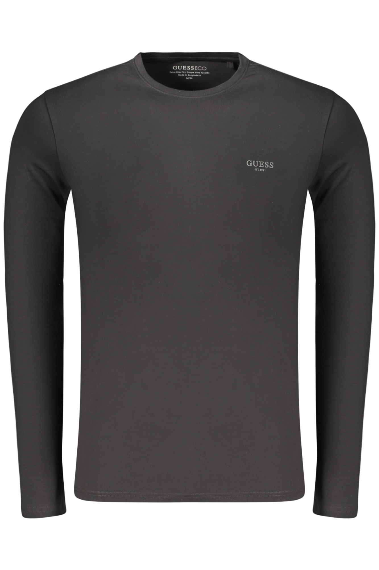 GUESS JEANS T-SHIRT MANICHE LUNGHE UOMO - Nero