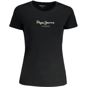 PEPE JEANS T-SHIRT MANICHE CORTE DONNA - Nero