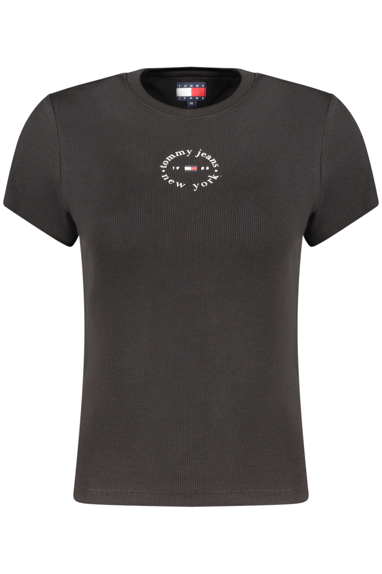 TOMMY HILFIGER T-SHIRT MANICHE CORTE DONNA - Nero