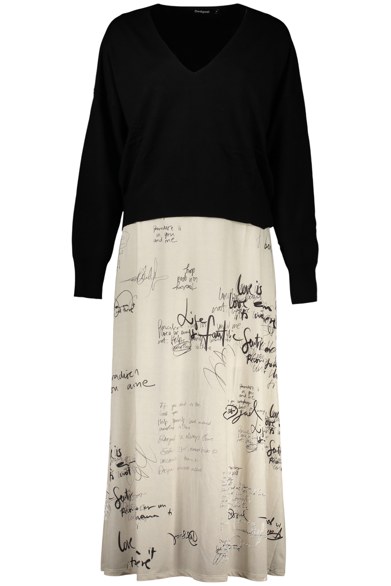 DESIGUAL ABITO LUNGO DONNA - Bianco - immagine 3