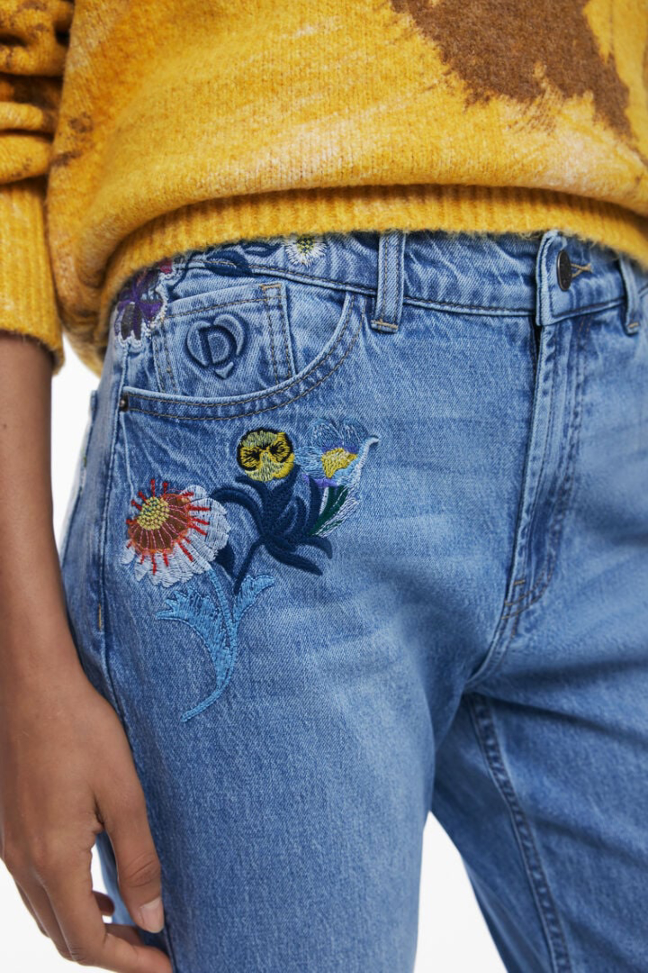 DESIGUAL JEANS DENIM DONNA - Azzurro - immagine 3