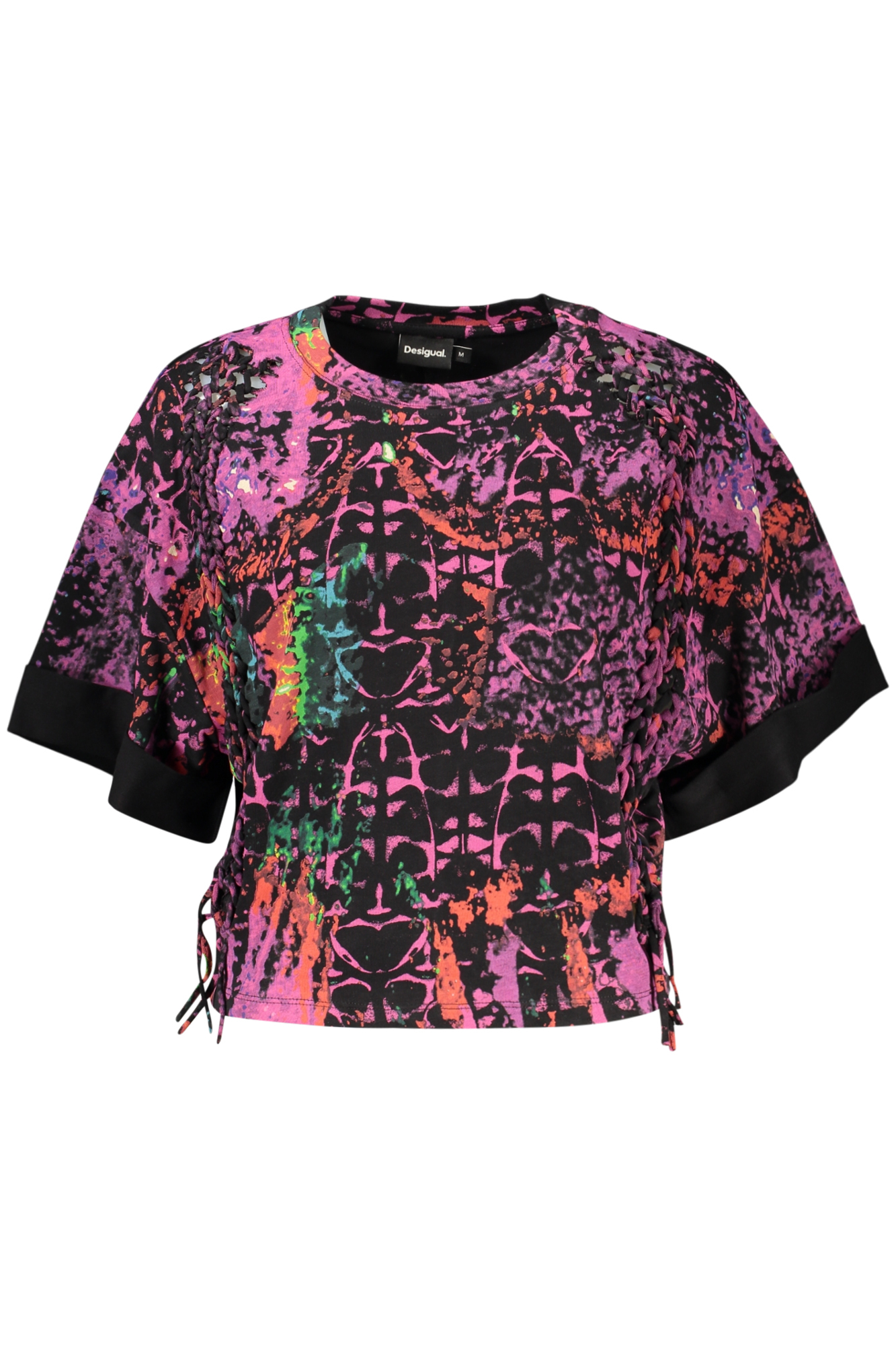 DESIGUAL T-SHIRT MANICHE CORTE DONNA - Viola