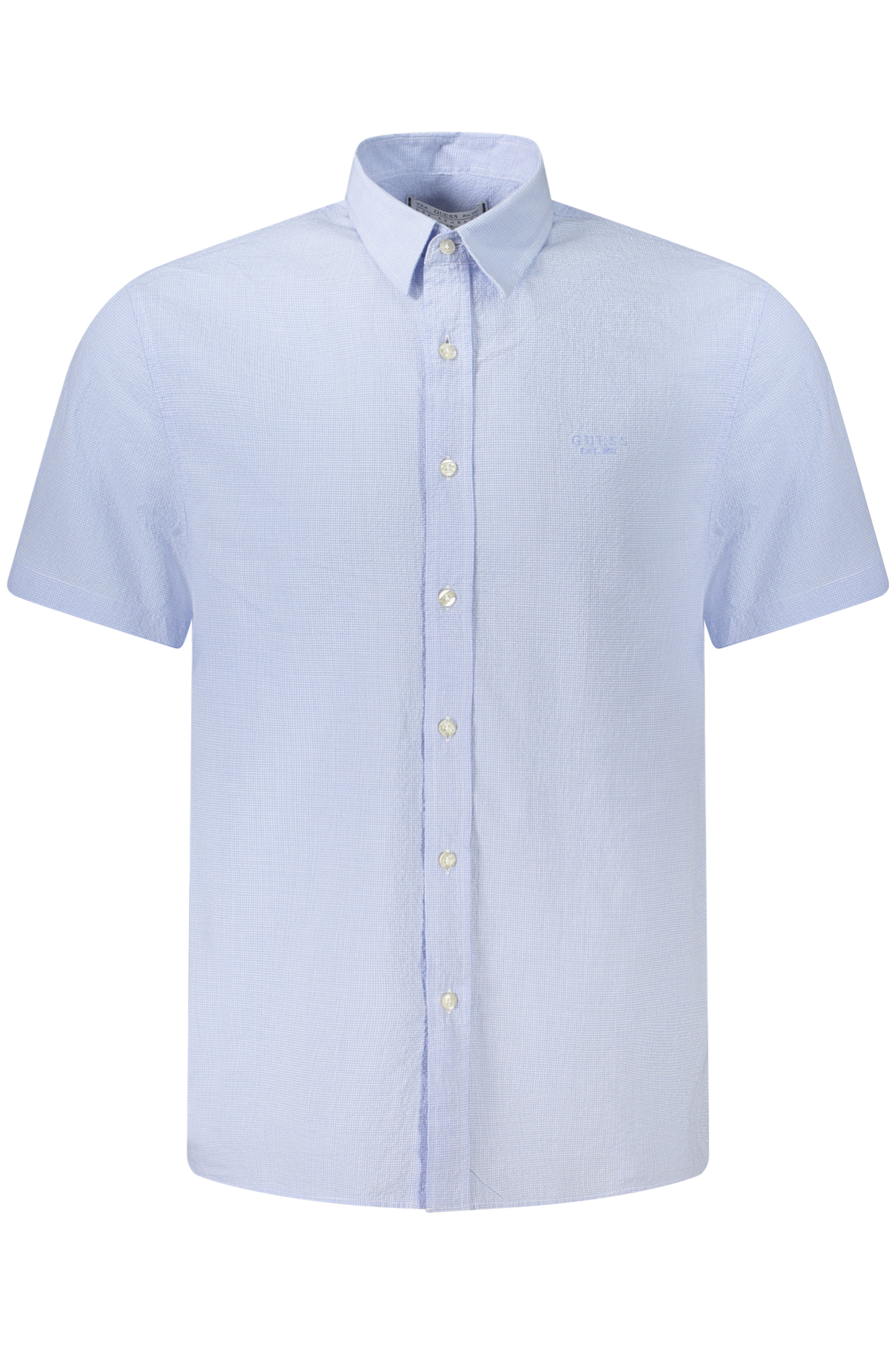 GUESS JEANS CAMICIA MANICHE CORTE UOMO - Azzurro