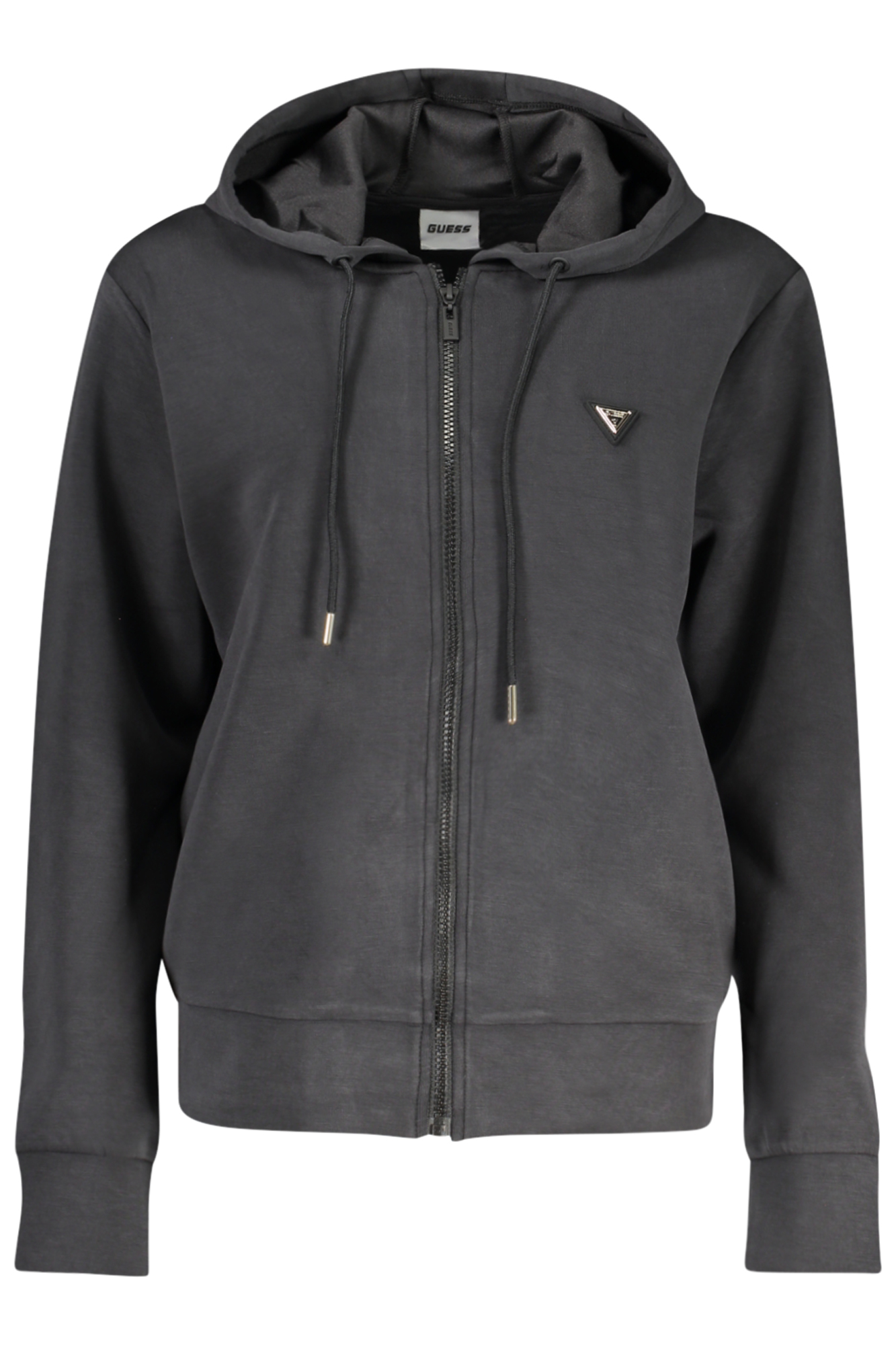GUESS JEANS FELPA CON ZIP DONNA - Nero