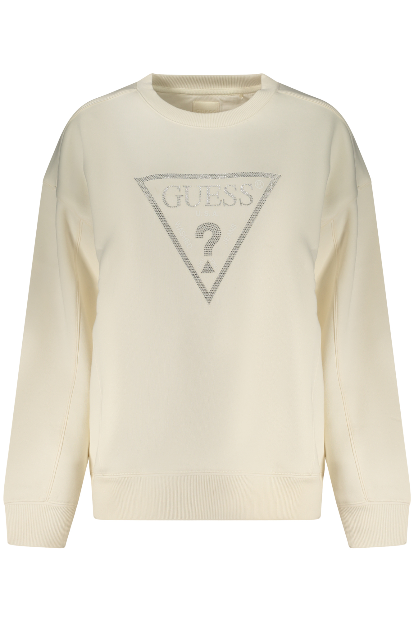 GUESS JEANS FELPA SENZA ZIP DONNA - Bianco