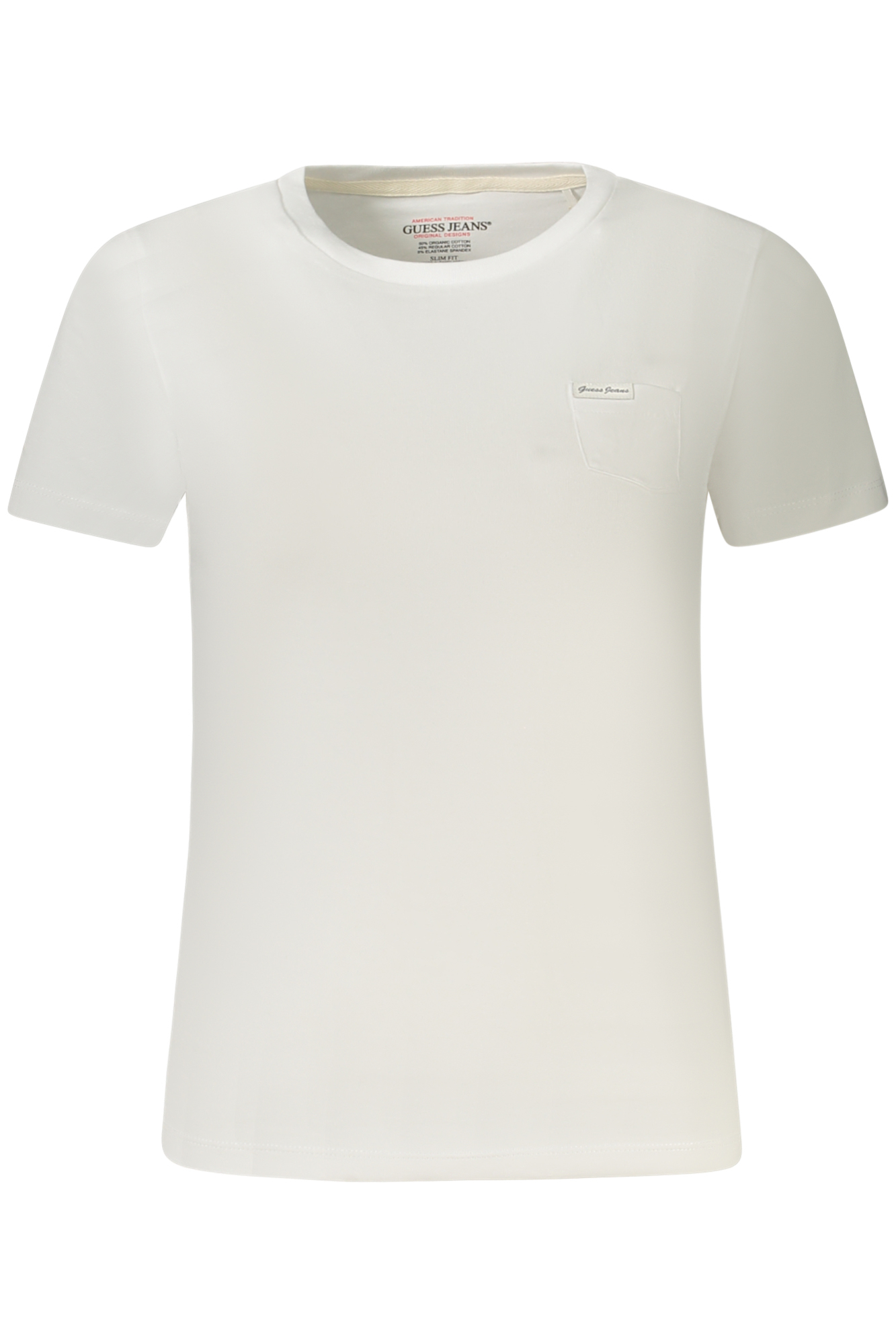 GUESS JEANS T-SHIRT MANICHE CORTE DONNA - Bianco