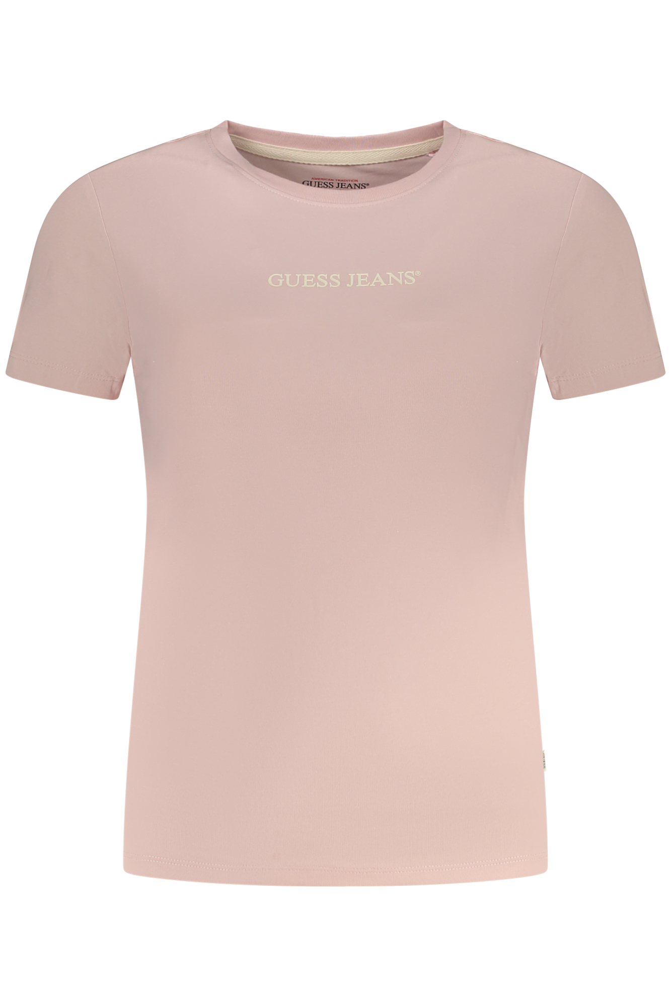 GUESS JEANS T-SHIRT MANICHE CORTE DONNA - Rosa