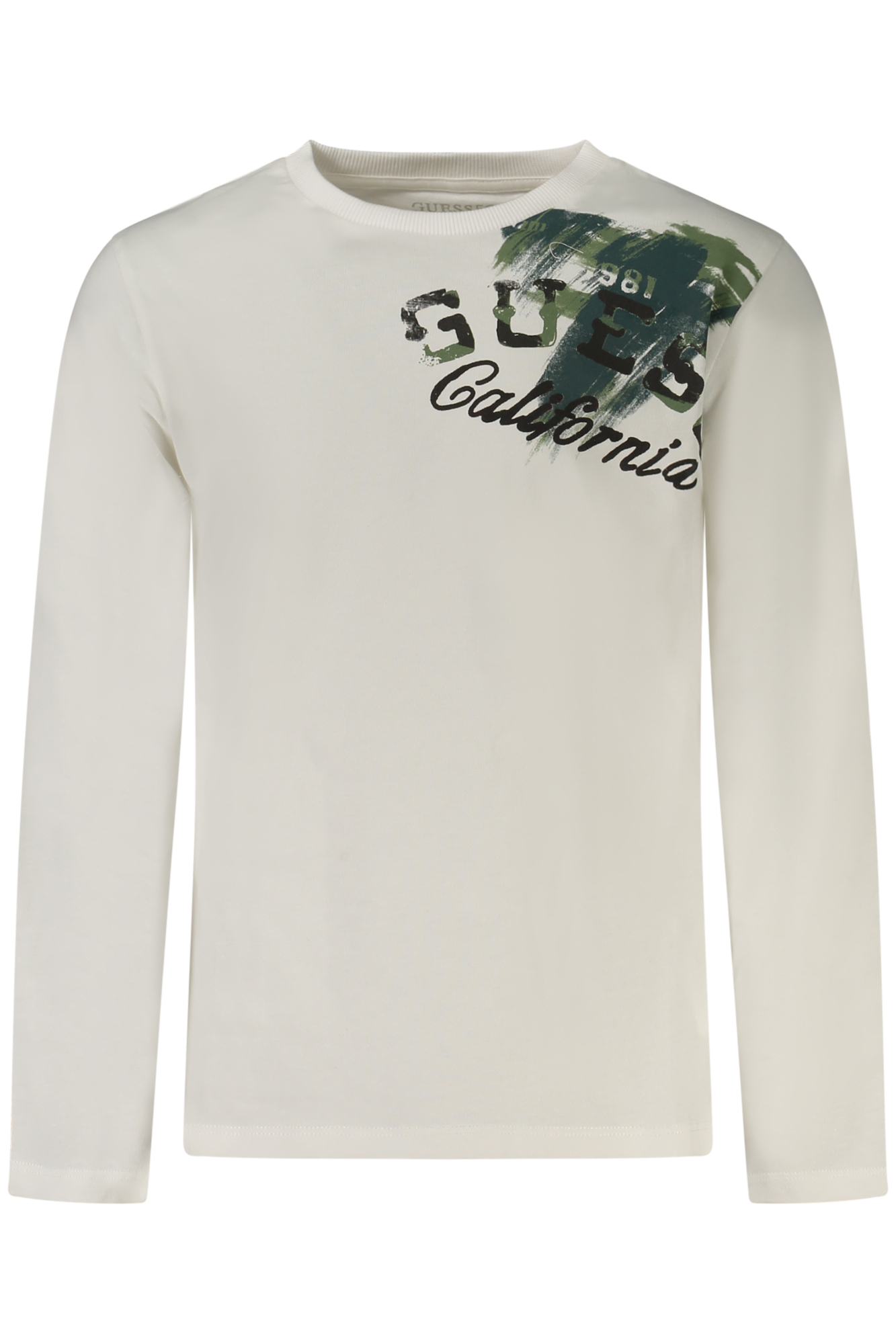 GUESS JEANS T-SHIRT MANICHE LUNGHE BAMBINO - Bianco