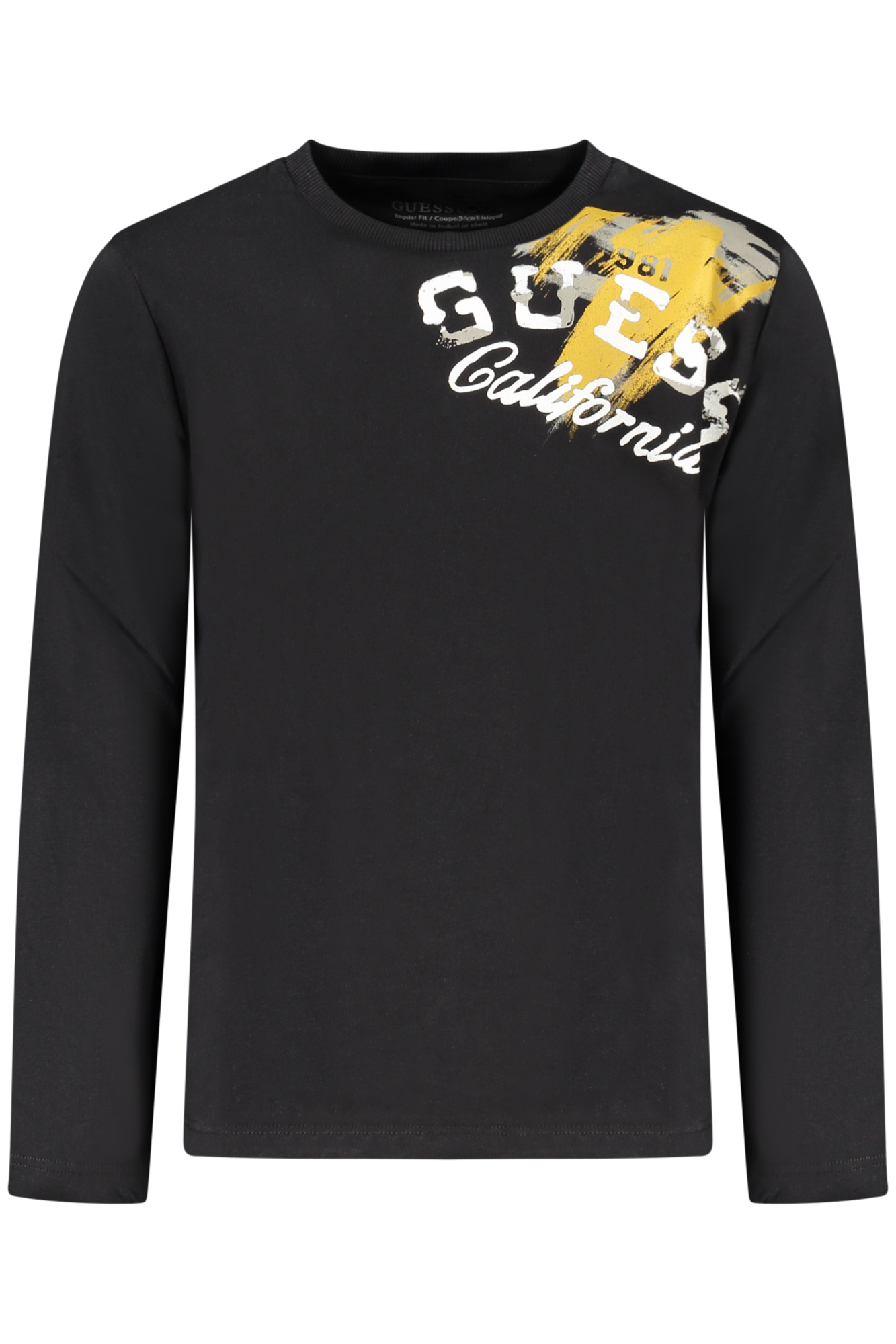 GUESS JEANS T-SHIRT MANICHE LUNGHE BAMBINO - Nero