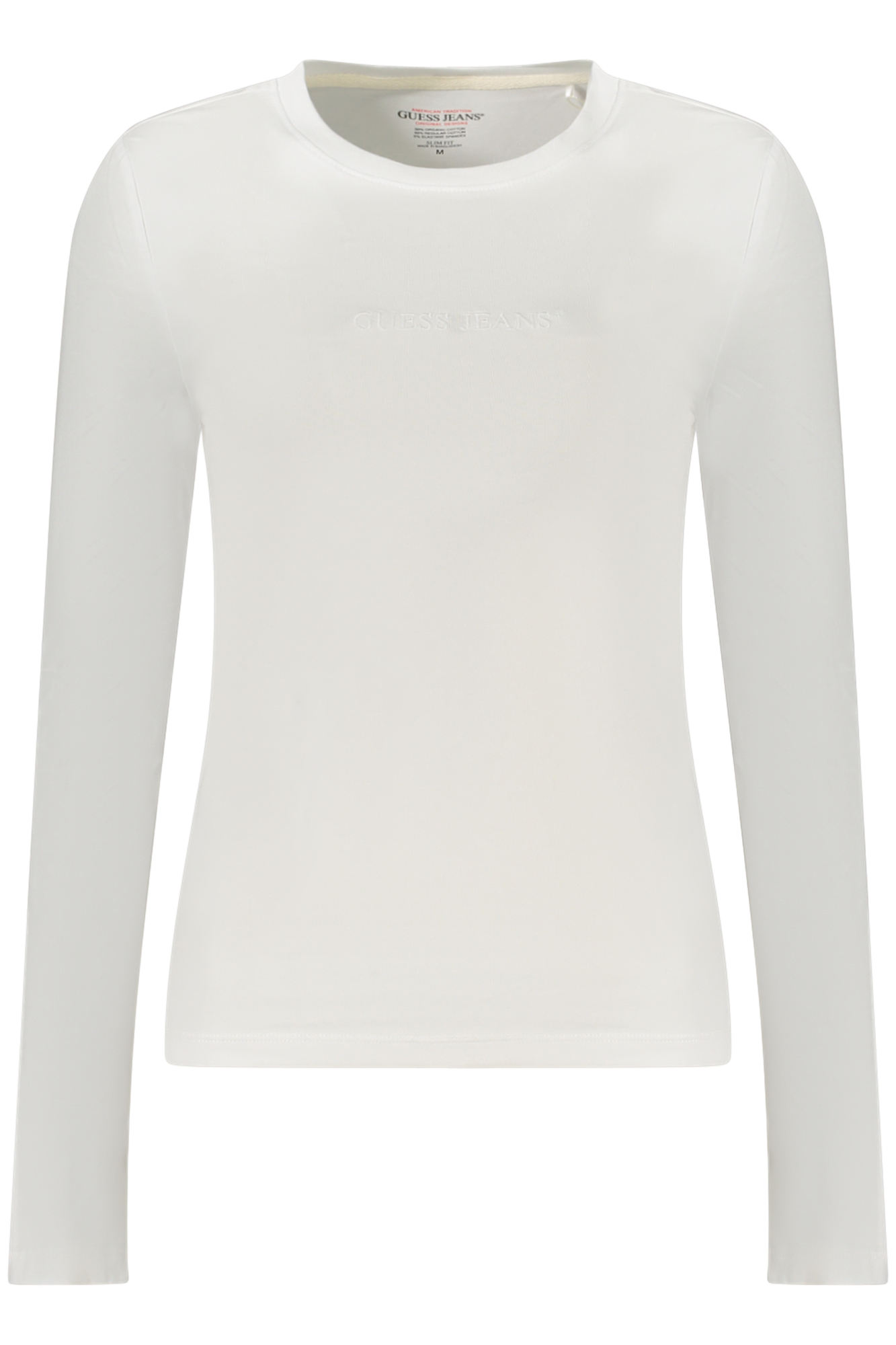 GUESS JEANS T-SHIRT MANICHE LUNGHE DONNA - Bianco