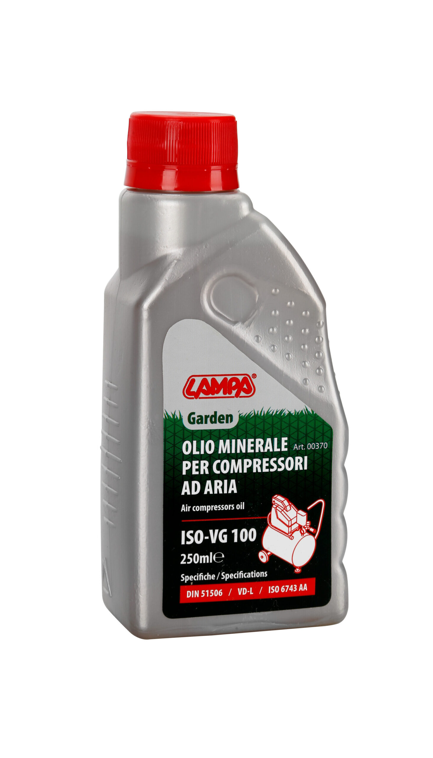 Garden, olio minerale per compressori aria - ISO-VG 100 - 250 ml - immagine 2