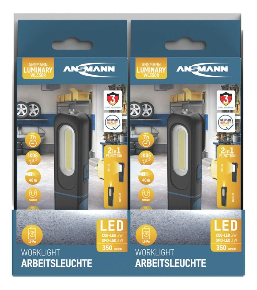 Lampada da lavoro a led 350 lumen ricaricabile - immagine 3