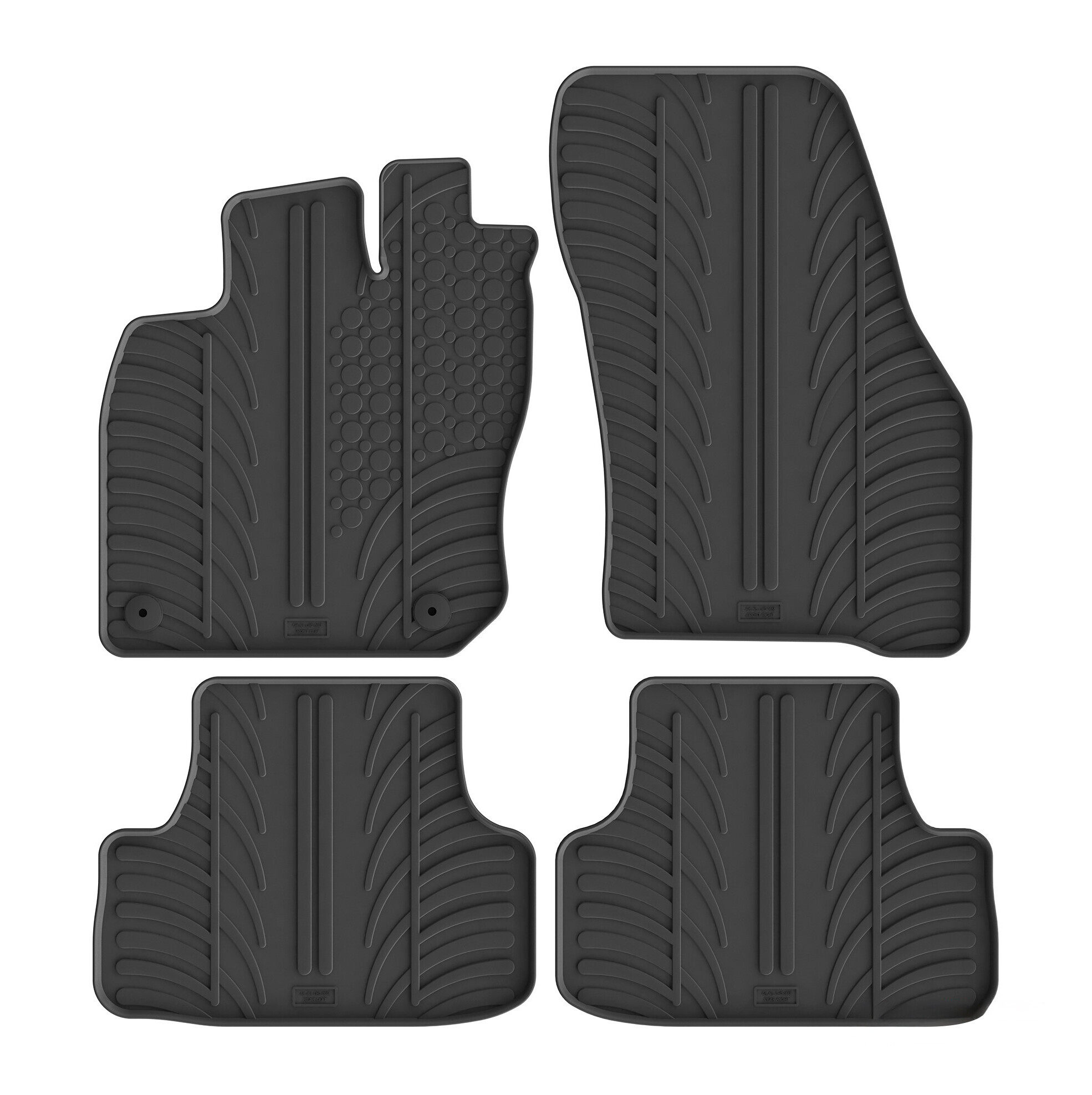 Set tappeti su misura in gomma - compatibile per Volkswagen T-Roc (09/25>) anche ibrida, automatico