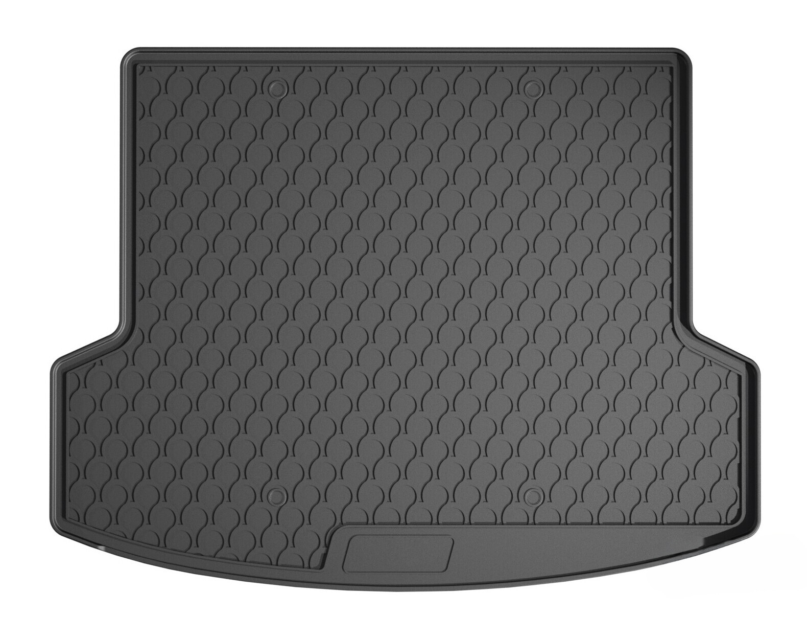 Vasca baule su misura in gomma sintetica - compatibile per Hyundai Santa Fe (07/24>) 5 posti, baule alto, ibrida