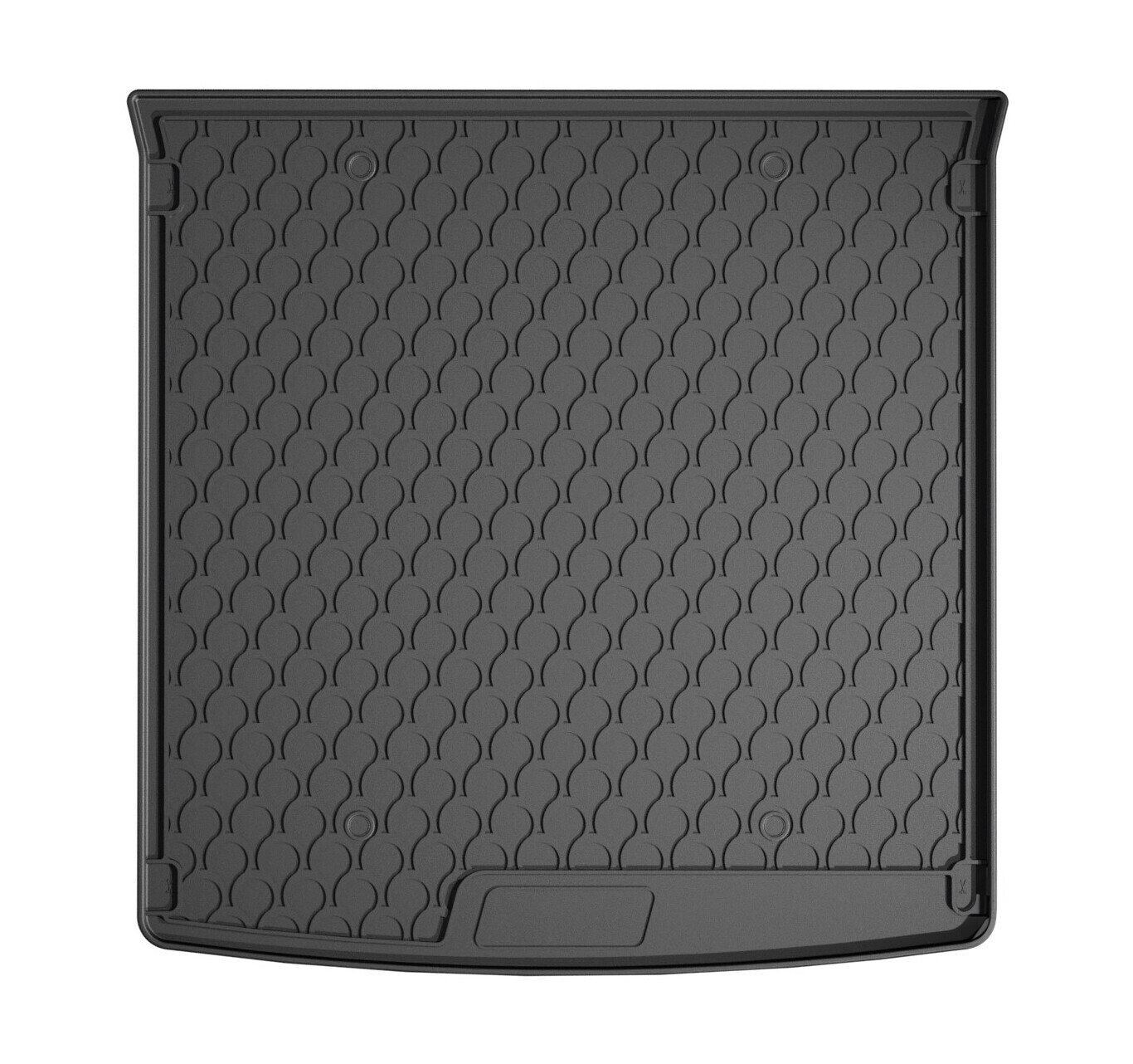 Vasca baule su misura in gomma sintetica - compatibile per Audi Q8 (09/18>) panca post. scorrevole