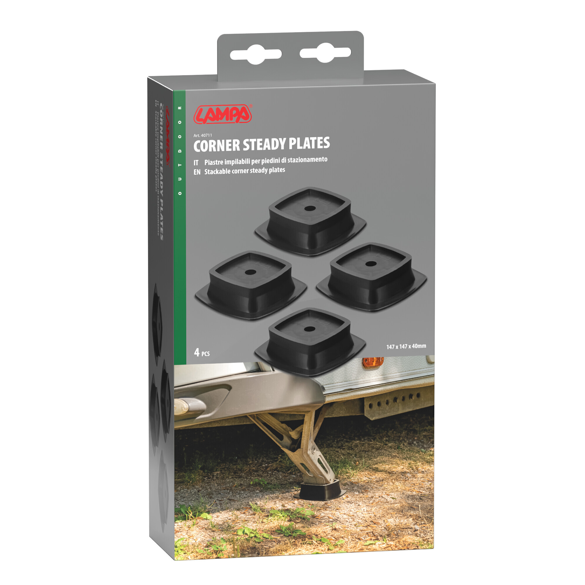 Piastre impilabili per piedini di stazionamento, set 4 pz - immagine 4