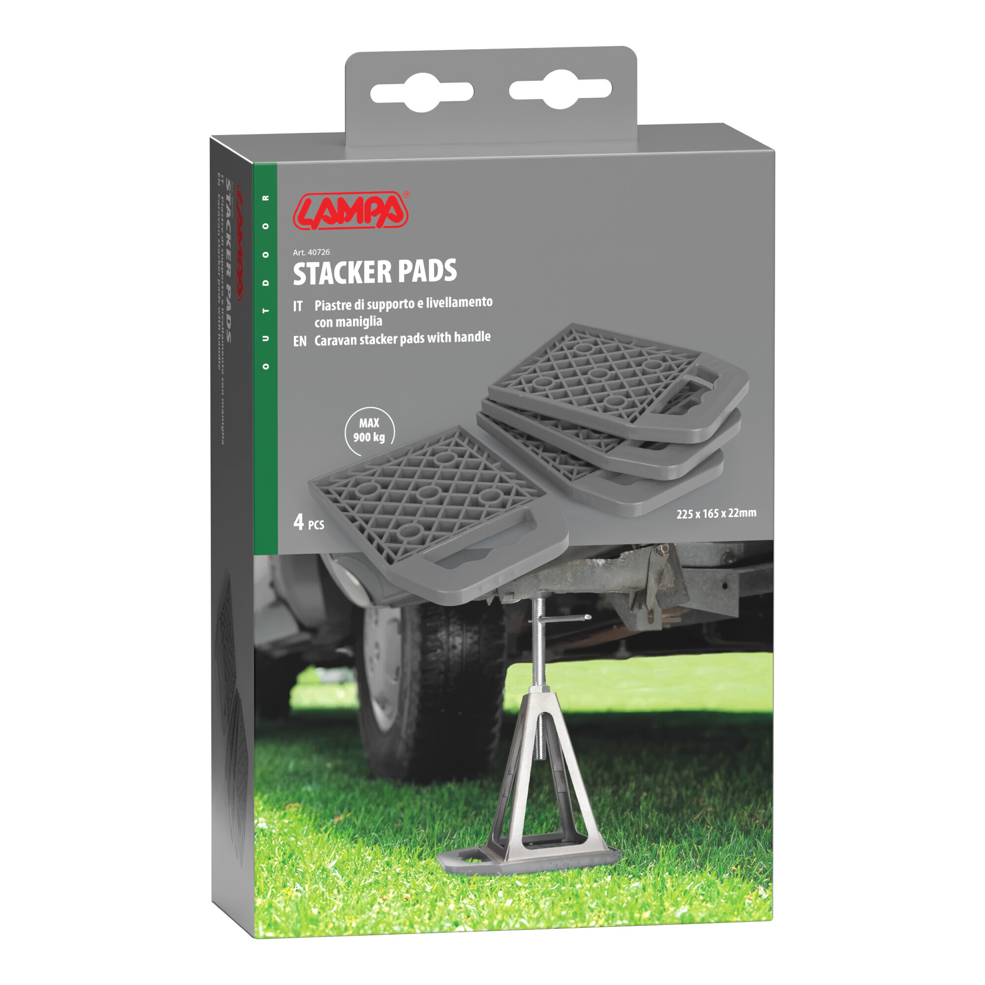 Piastre di supporto e livellamento con maniglia, set 4 pz - immagine 4