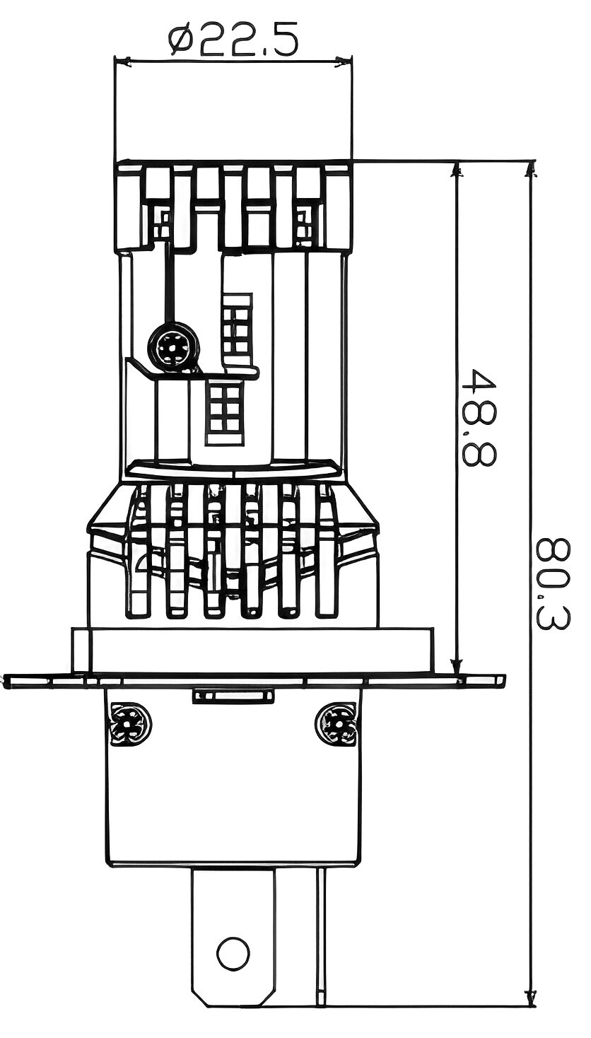 12/24V Halo Led Saturn Series, kit conversione a Led - (H4-H19) - 40W - P43t / PU43t-3 - 1 pz - Scatola - immagine 2