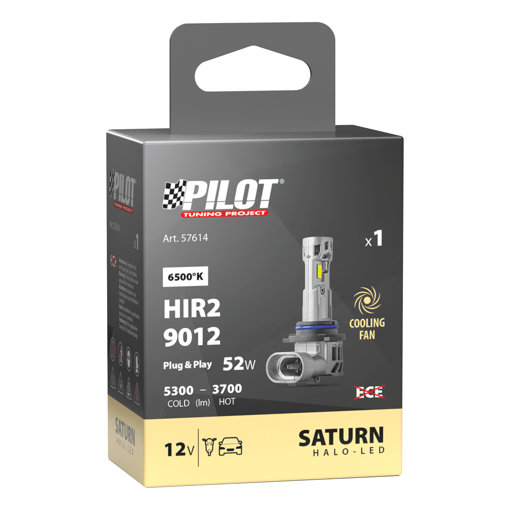 12V Halo Led Saturn Series, kit conversione a Led - (HIR2) - 52W - PX22d - 1 pz - Scatola - immagine 3