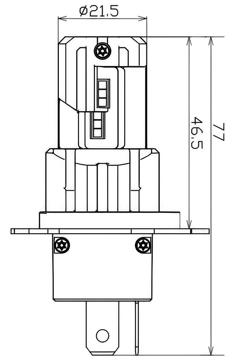 12/24V Halo Led Mercury Series, kit conversione a Led - (H4-H19) - 20W - P43t / PU43t-3 - 1 pz - Scatola - immagine 2