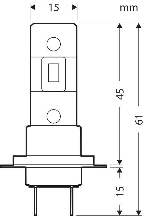 12V Halo Led Mars Series, kit conversione a Led - (H7-H18) - 20W - PX26d / PY26d-1 - 1 pz - Scatola - immagine 2