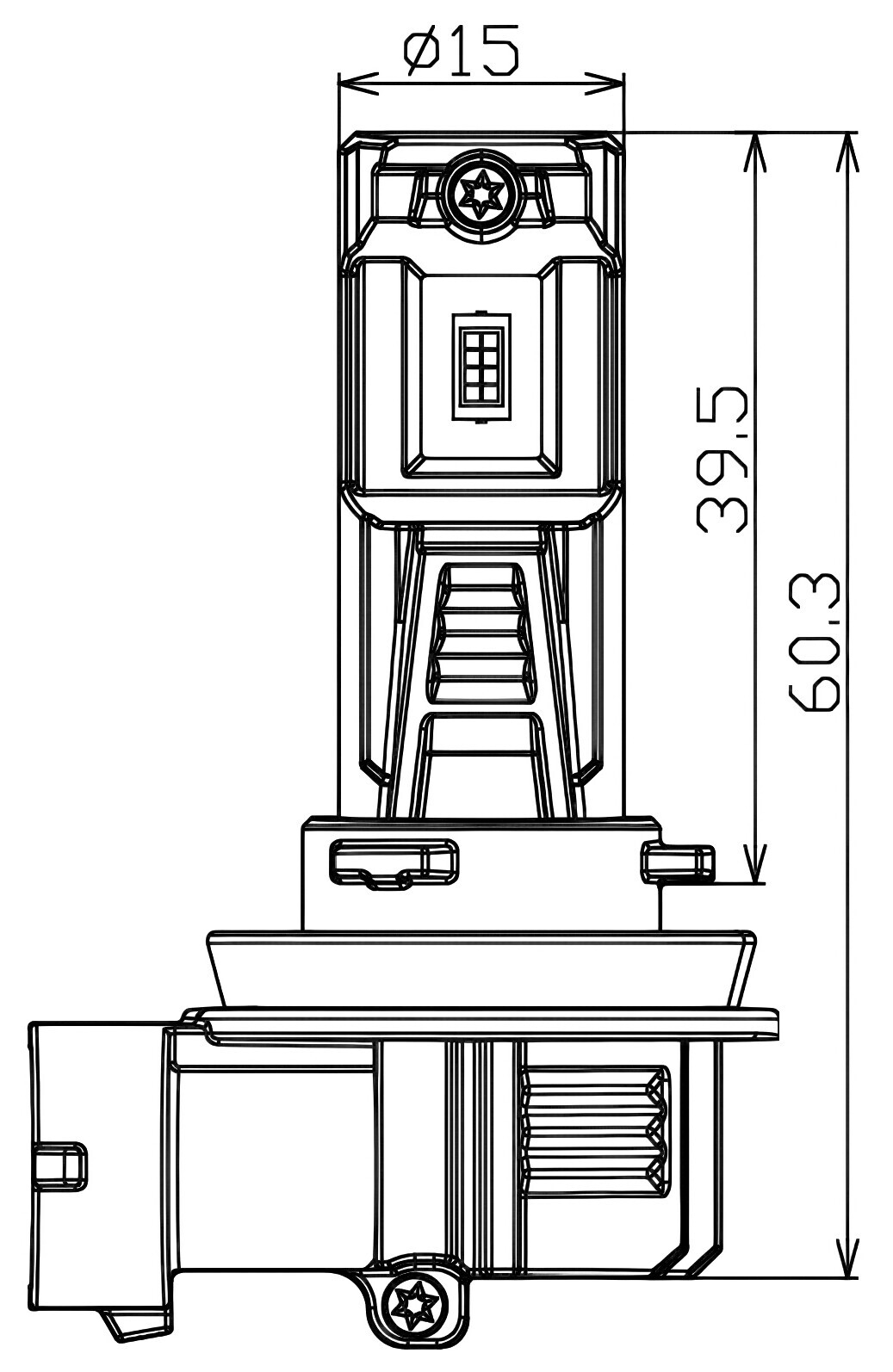 12V Halo Led Mars Series, kit conversione a Led - (H8-H9-H11) - 20W - PGJ19-X - 1 pz - Scatola - immagine 2