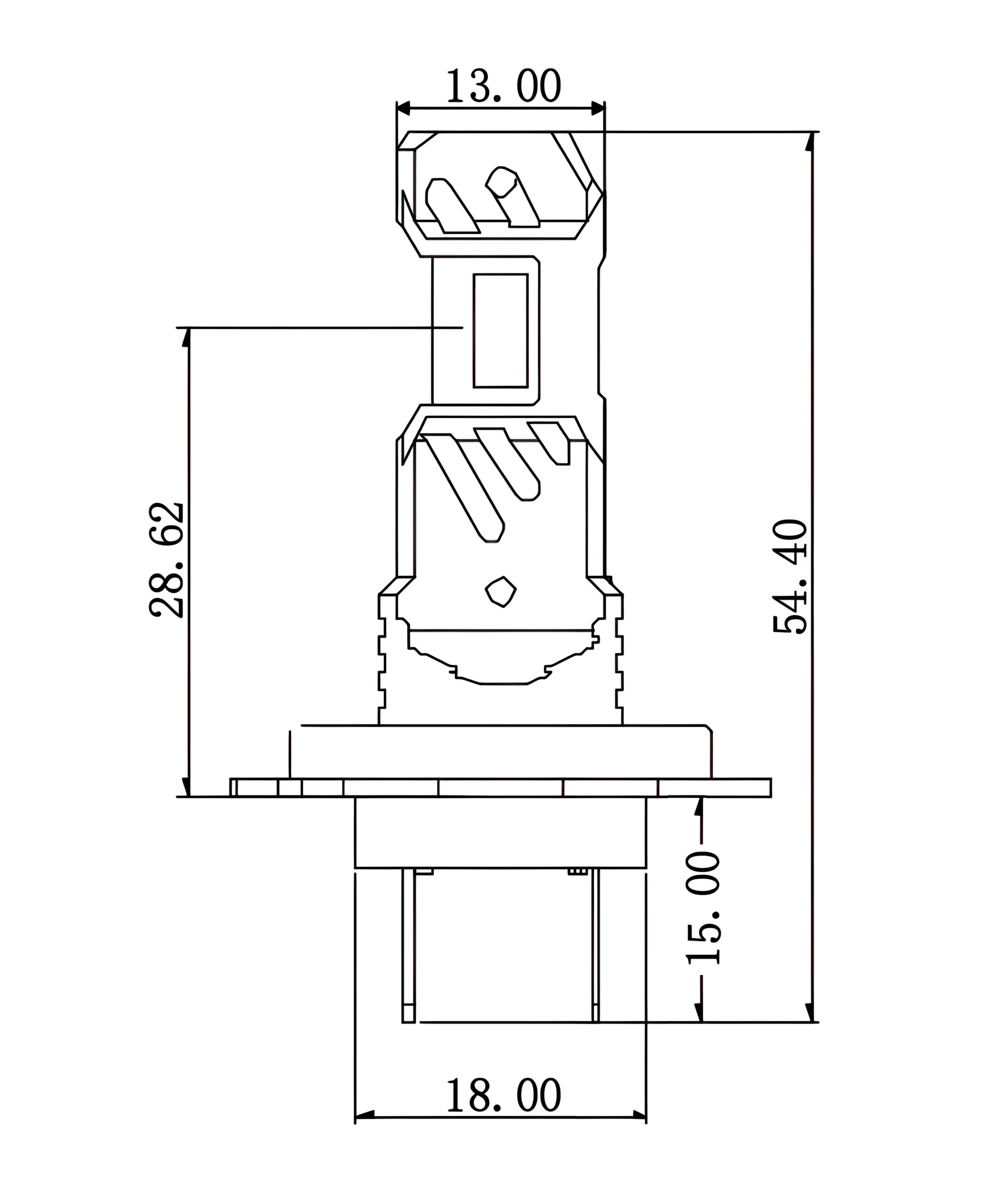 12/24V Halo Led Uranus Series, kit conversione a Led - (H7-H18) - 20W - PX26d / PY26d-1 - 1 pz - Scatola - immagine 2