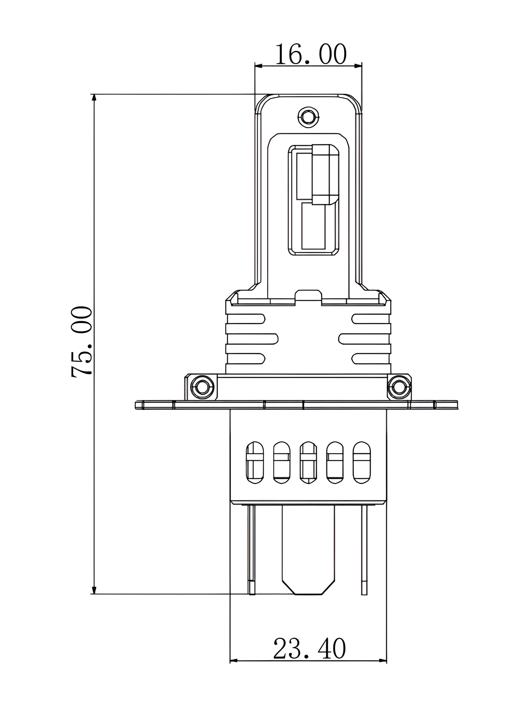 12/24V Halo Led Neptune Series, kit conversione a Led - (H4-H19) - 35W - P43t / PU43t-3 - 1 pz - Scatola - immagine 2