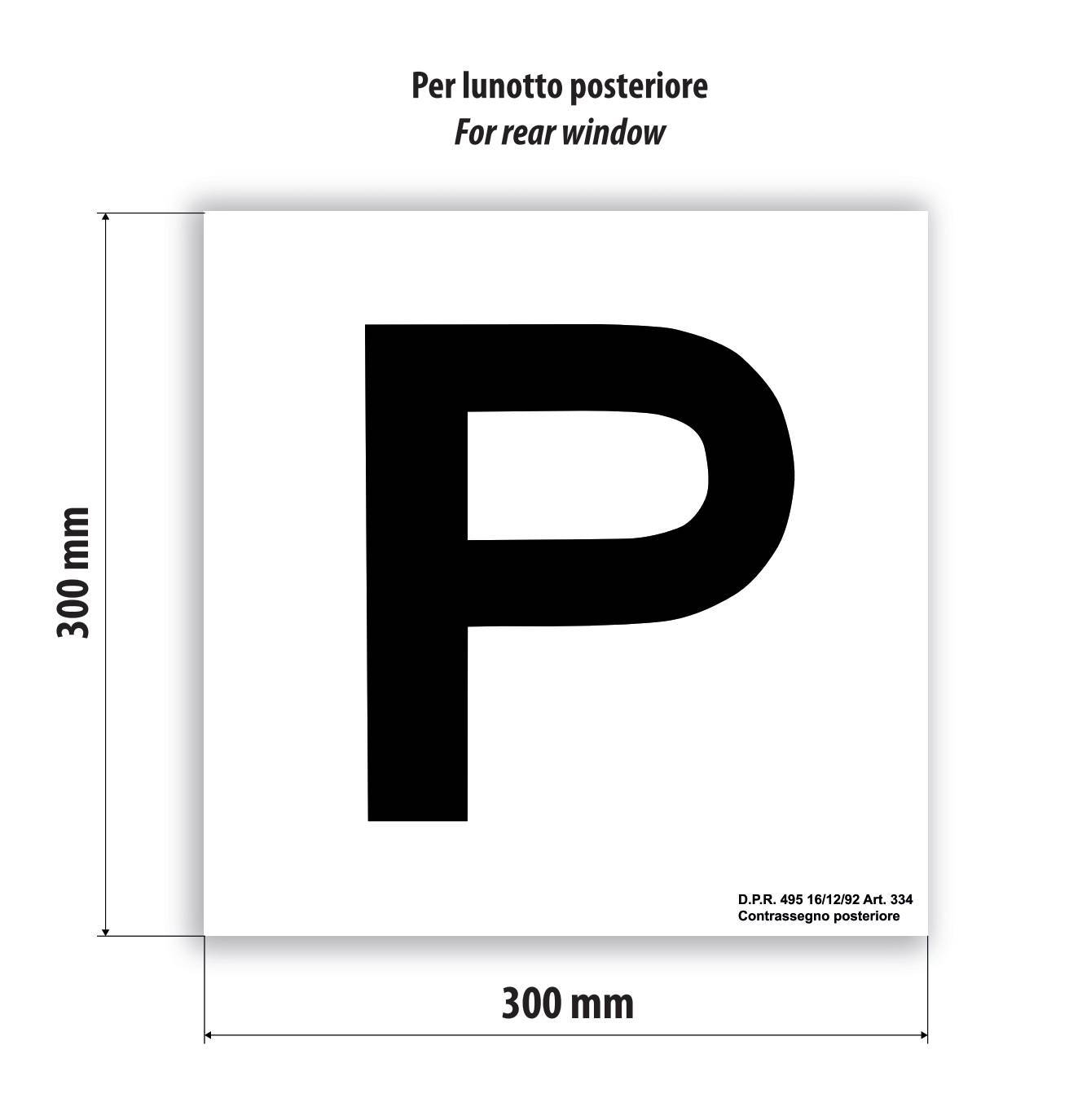 Contrassegni esercitazioni guida adesivi, anteriore e posteriore - immagine 4