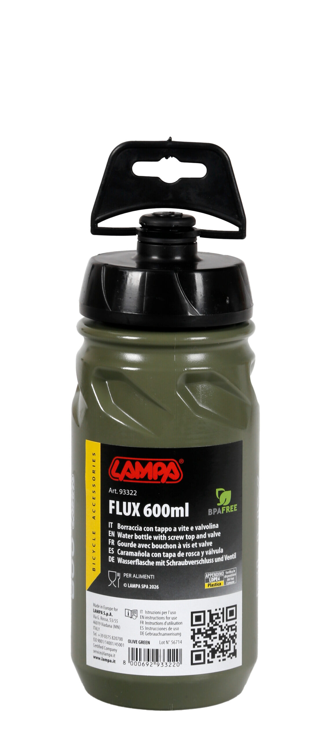 Flux-600, borraccia 600 ml - Olive Green - immagine 2