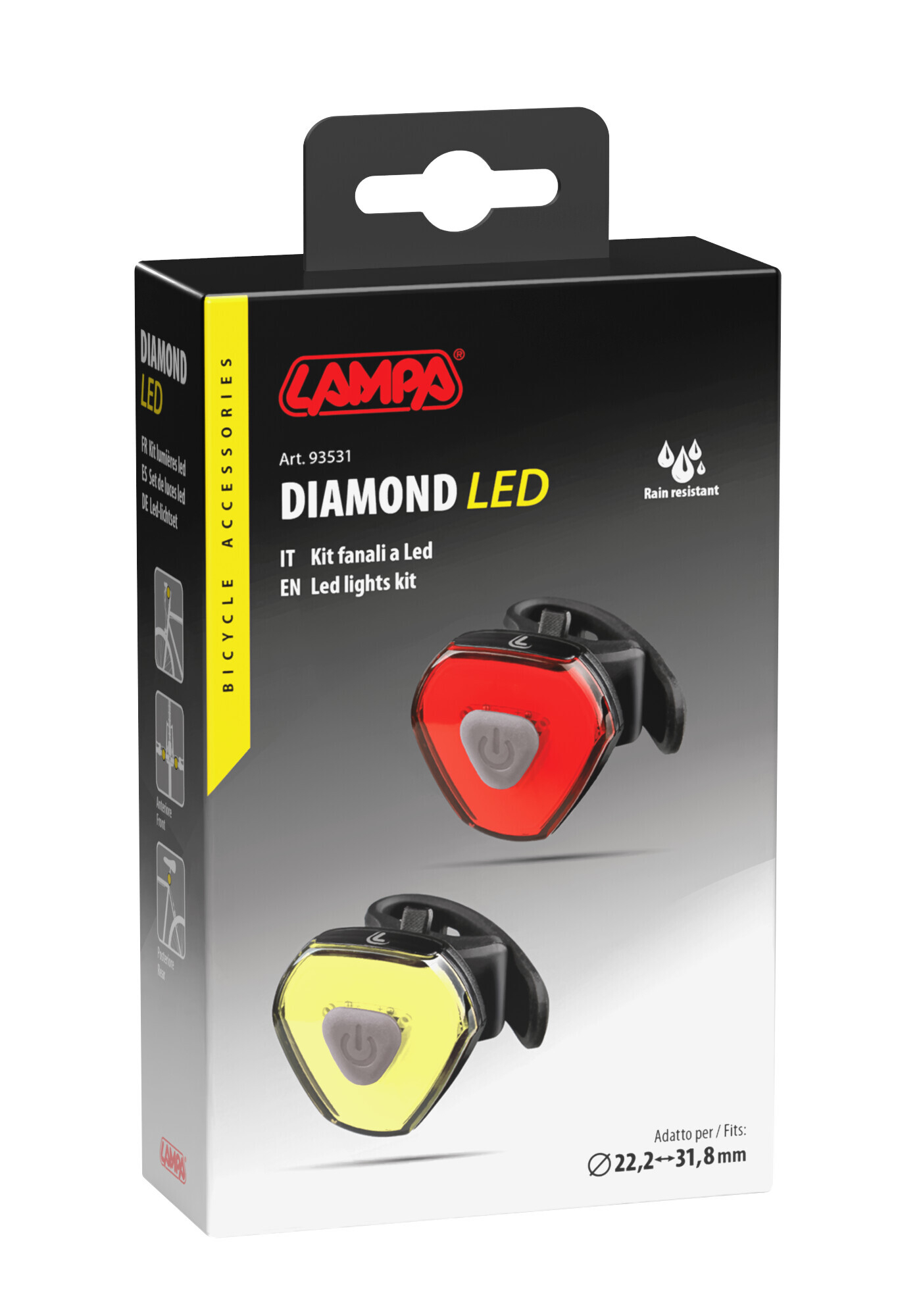 Diamond Led, kit fanali anteriore e posteriore a Led, ricaricabili USB - immagine 8