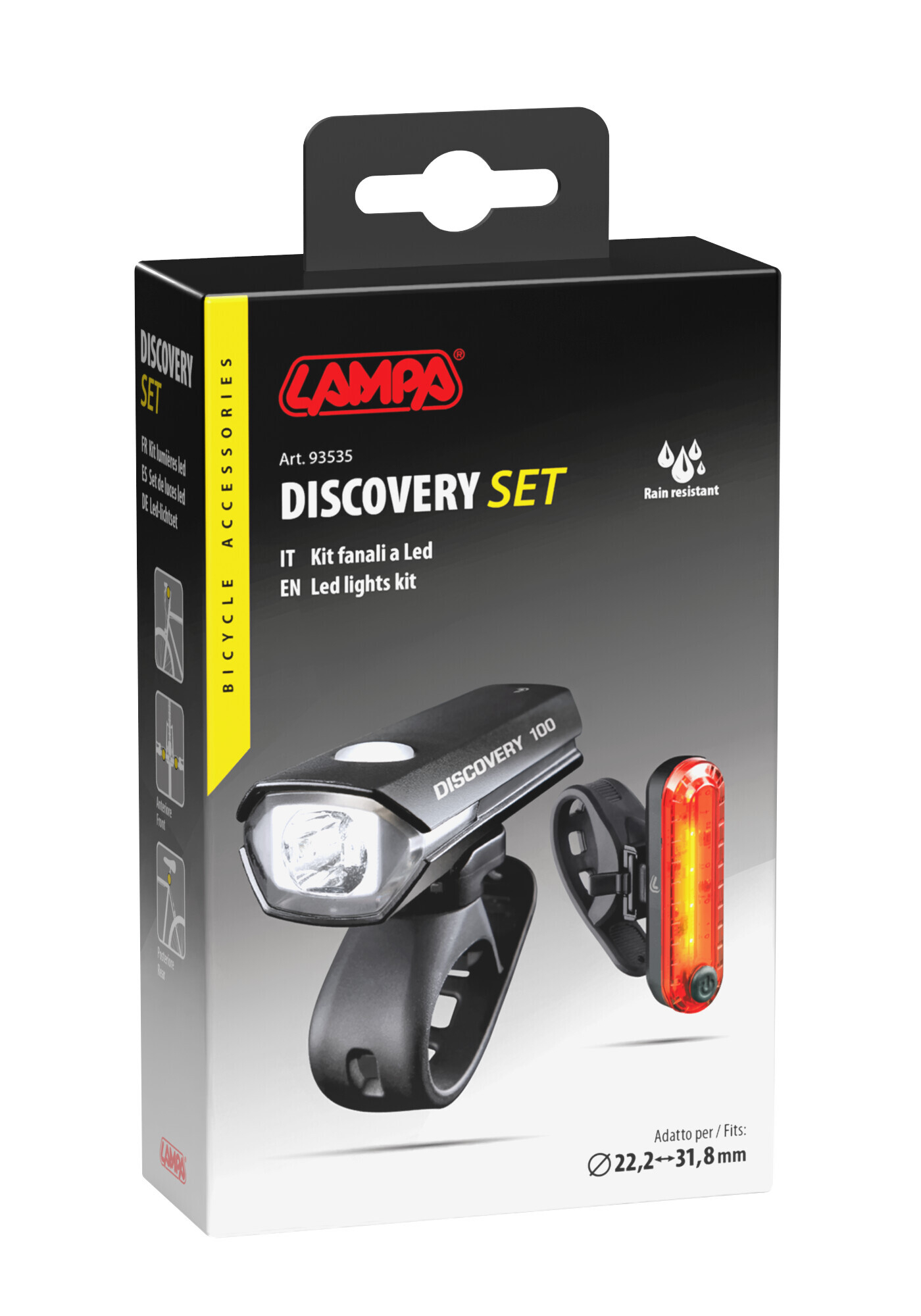 Discovery, kit fanali anteriore e posteriore a Led, ricaricabili USB - immagine 4