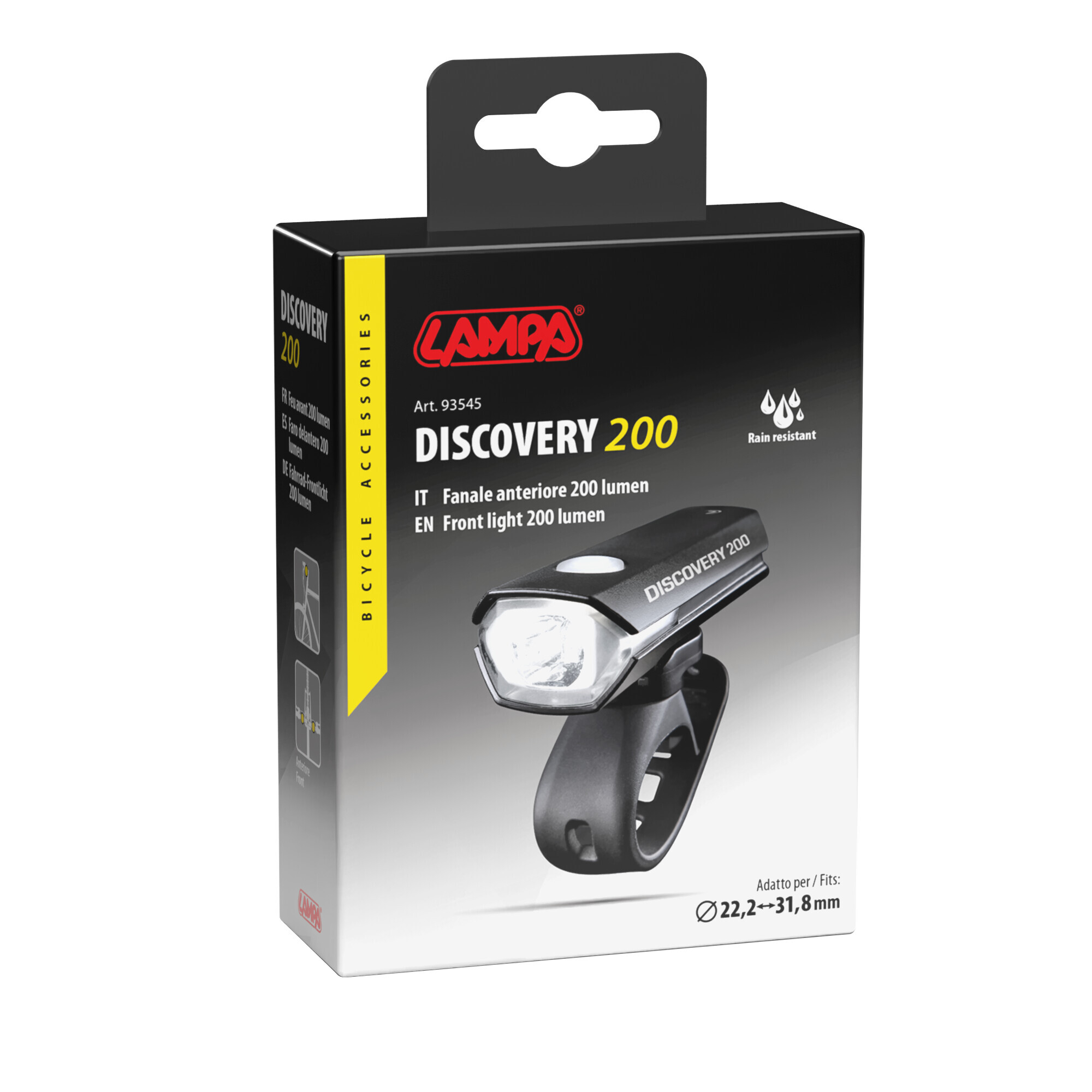 Discovery 200 lm, fanale anteriore Led, ricaricabile USB - immagine 4