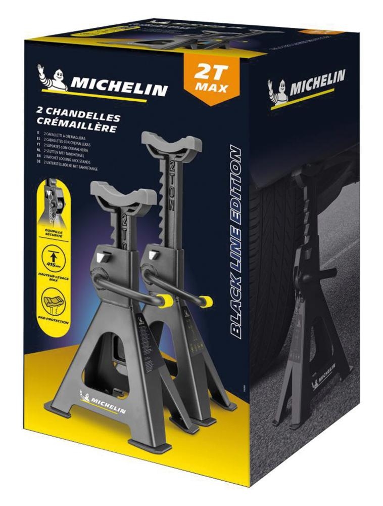 Coppia cavalletti a cricchetto 2T neri - immagine 2