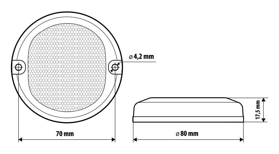 Luce ingombro - 4 Led - 12/24V - Arancio - immagine 4