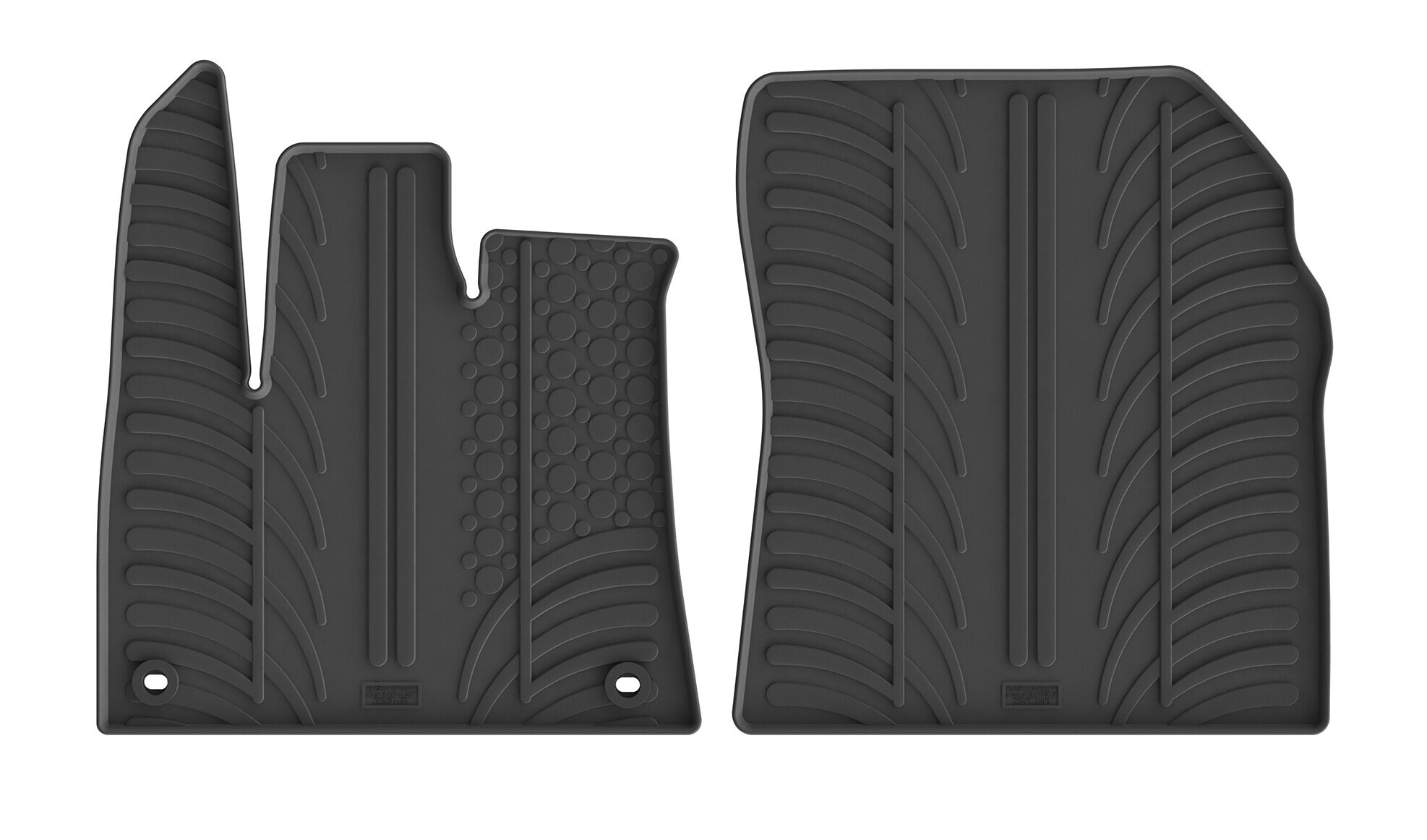 Set tappeti su misura in gomma - compatibile per Citroen Berlingo Van (06/18>) fix ovale - Fiat Doblò Cargo (08/22>) fix ovale - Opel Combo Cargo (09/18>) fix ovale - Peugeot Partner (09/18>) fix ovale - Toyota Proace City Long (05/20>) fix ovale - Toyota Proace City Short (05/20>) fix ovale