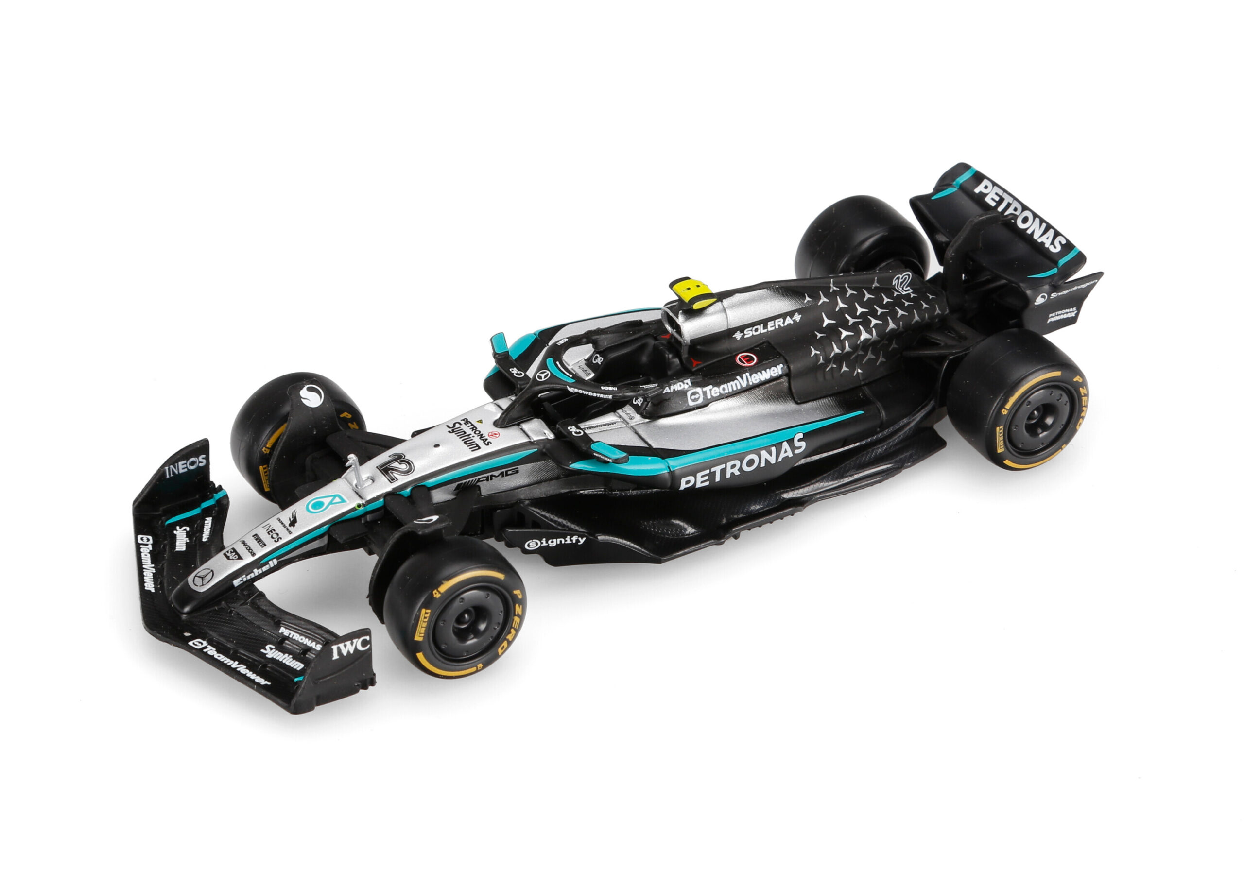 Auto F1, Mercedes-AMG W16 Antonelli, Burago, scala 1:43, scatola vetrina