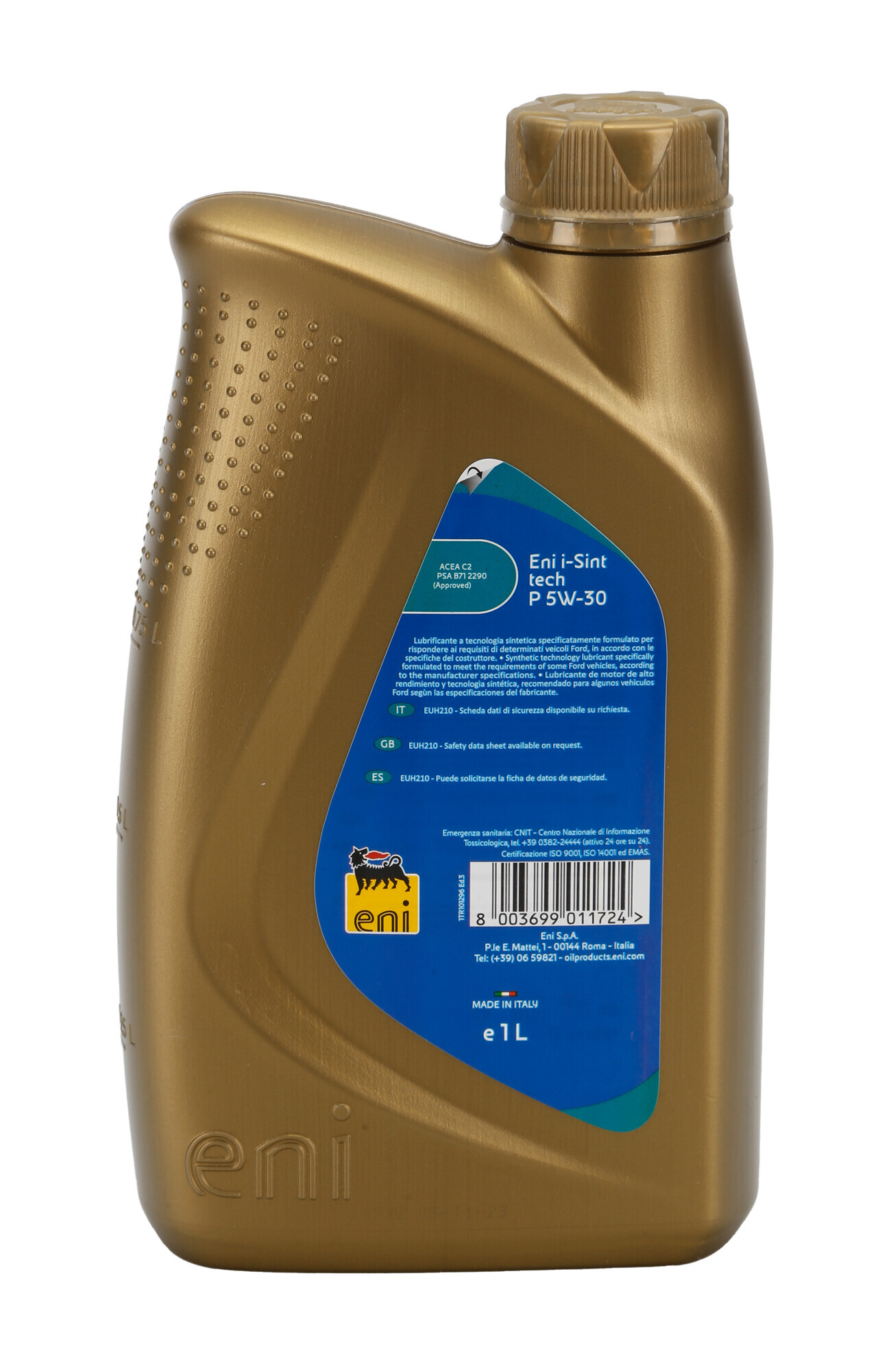 Eni i-Sint tech P 5W-30, olio motore auto - 1 L - immagine 2
