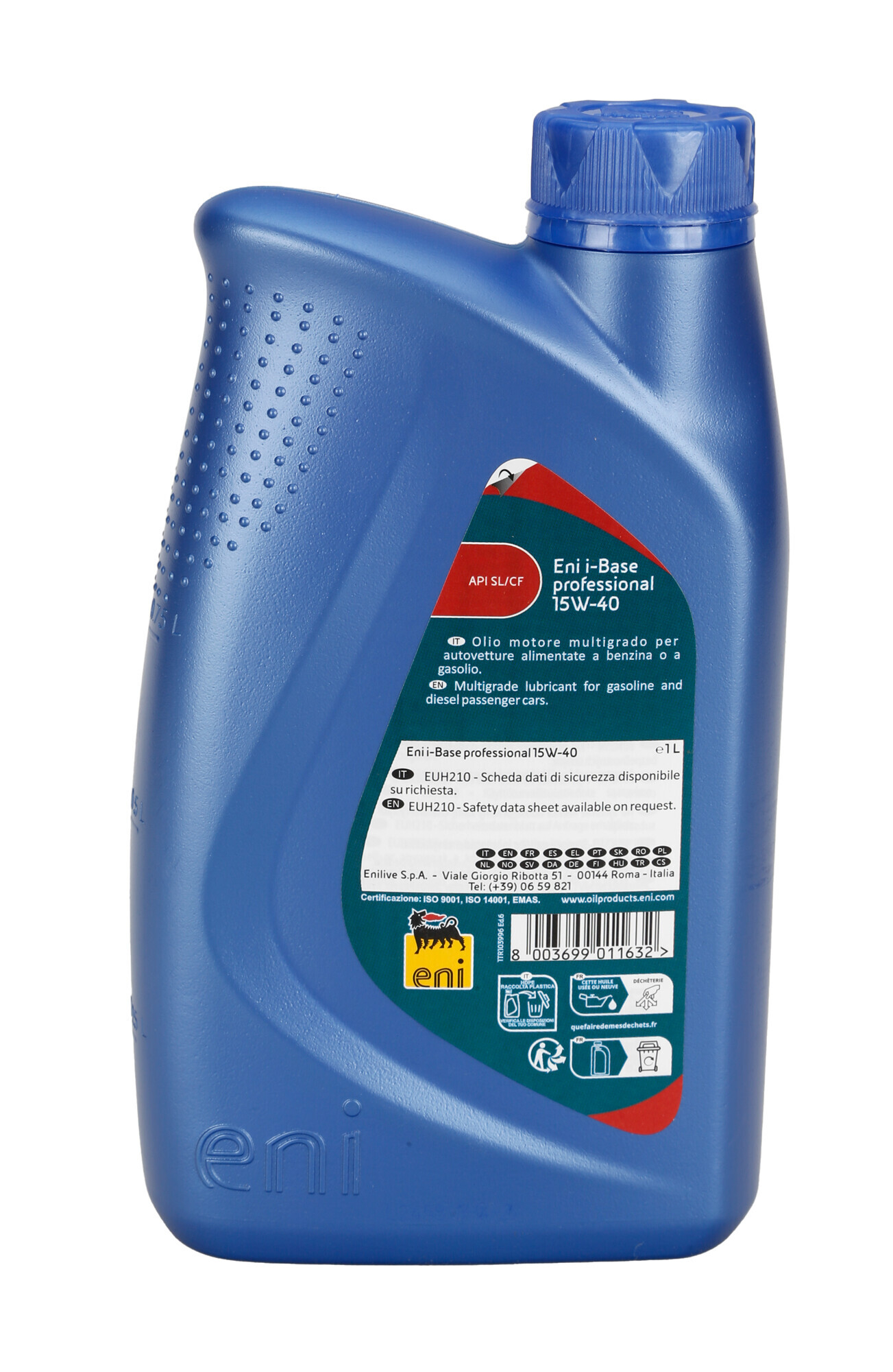 Eni i-Base professional 15W-40, olio motore auto - 1 L - immagine 2