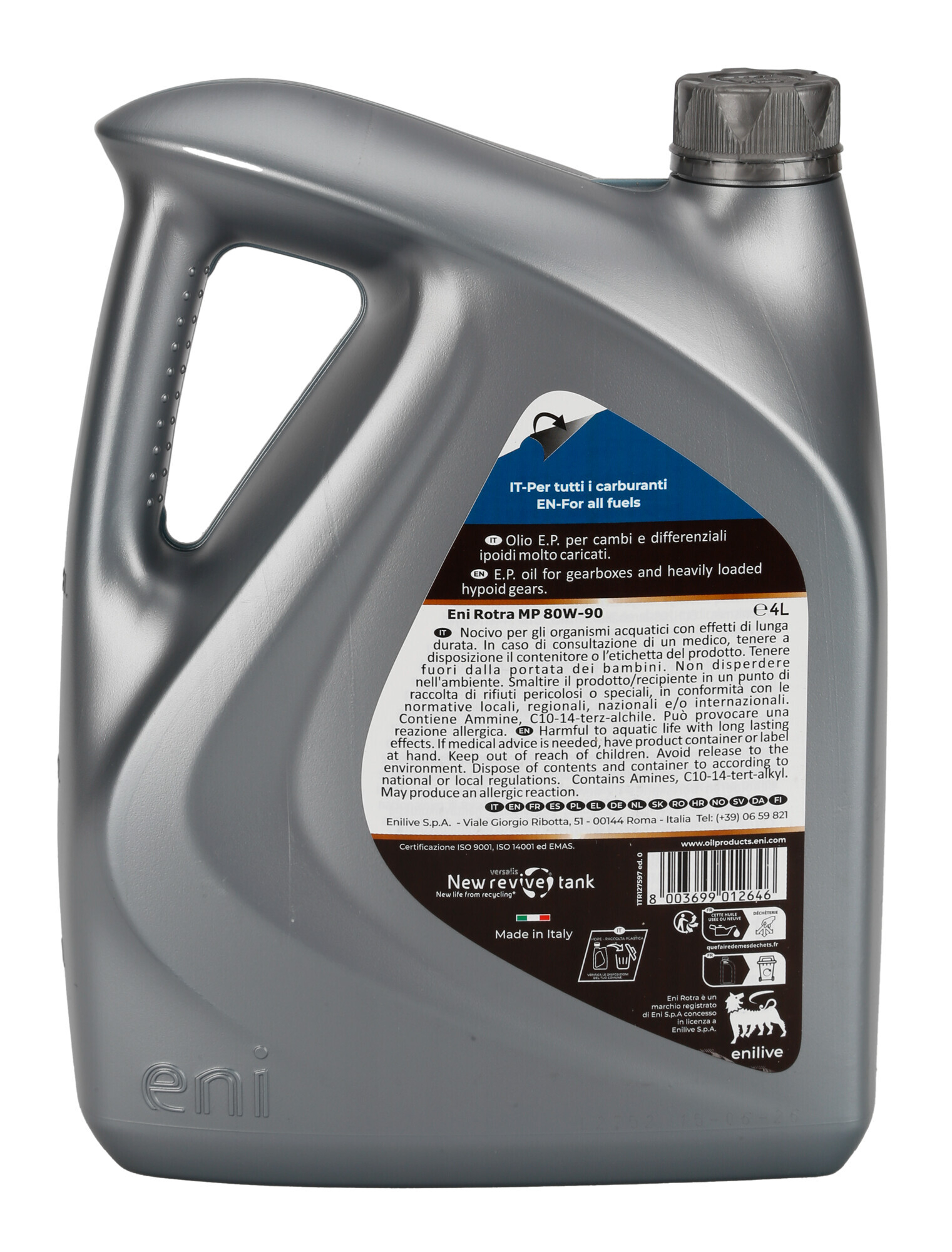 Eni Rotra MP 80W-90, olio per trasmissioni - 4 L - immagine 2