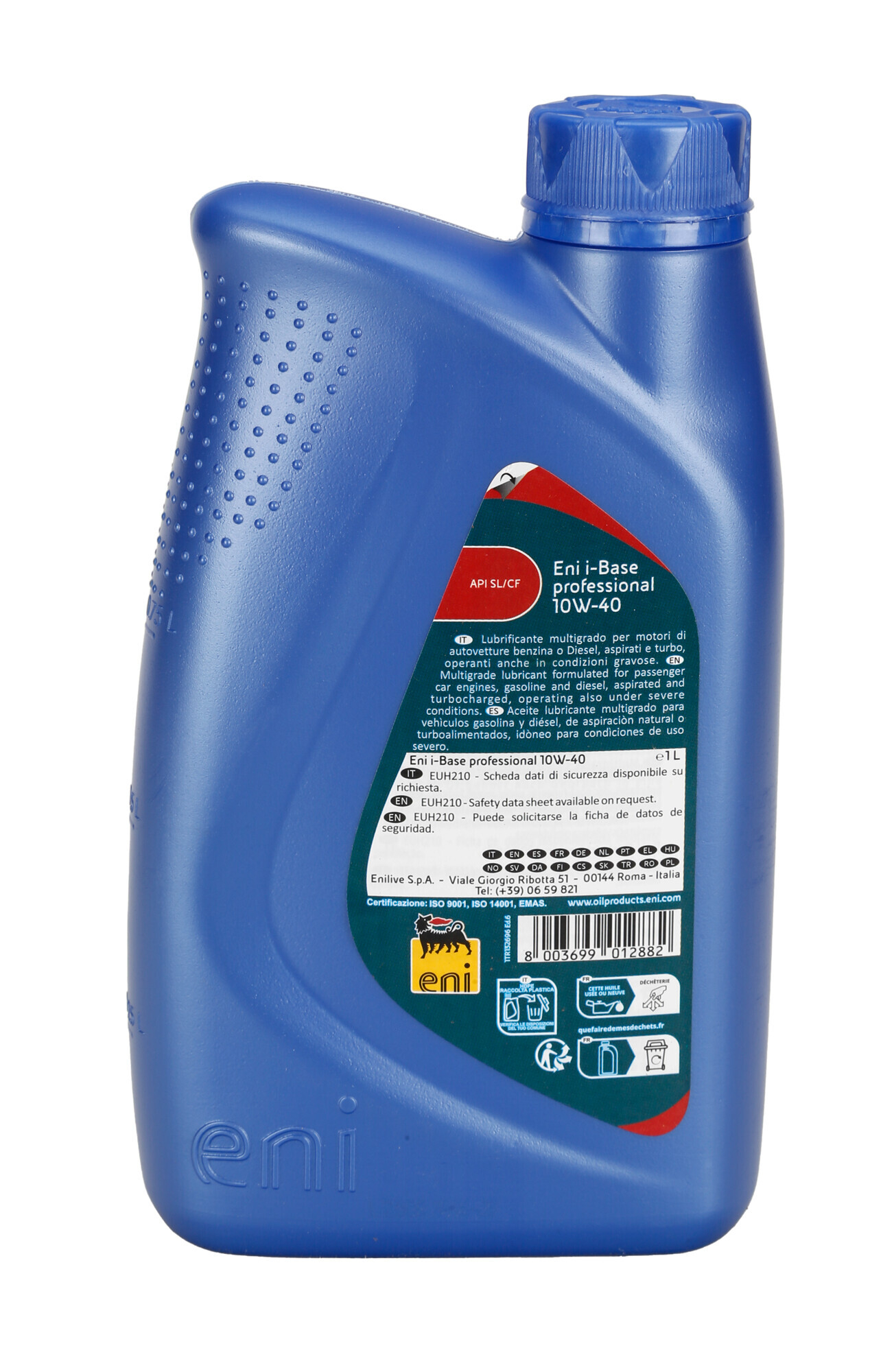 Eni i-Base professional 10W-40, olio motore auto - 1 L - immagine 2