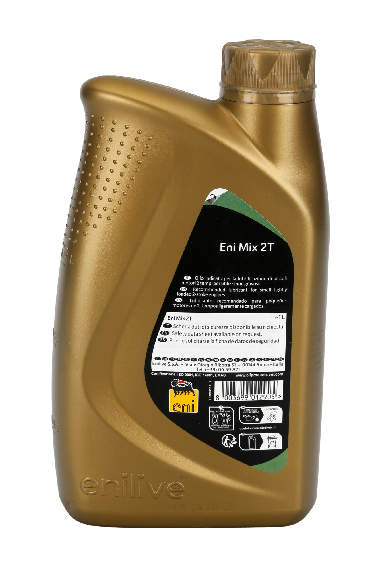 Eni Mix 2T, olio motore 2 tempi per scooter e ciclomotori - 1 L - immagine 2