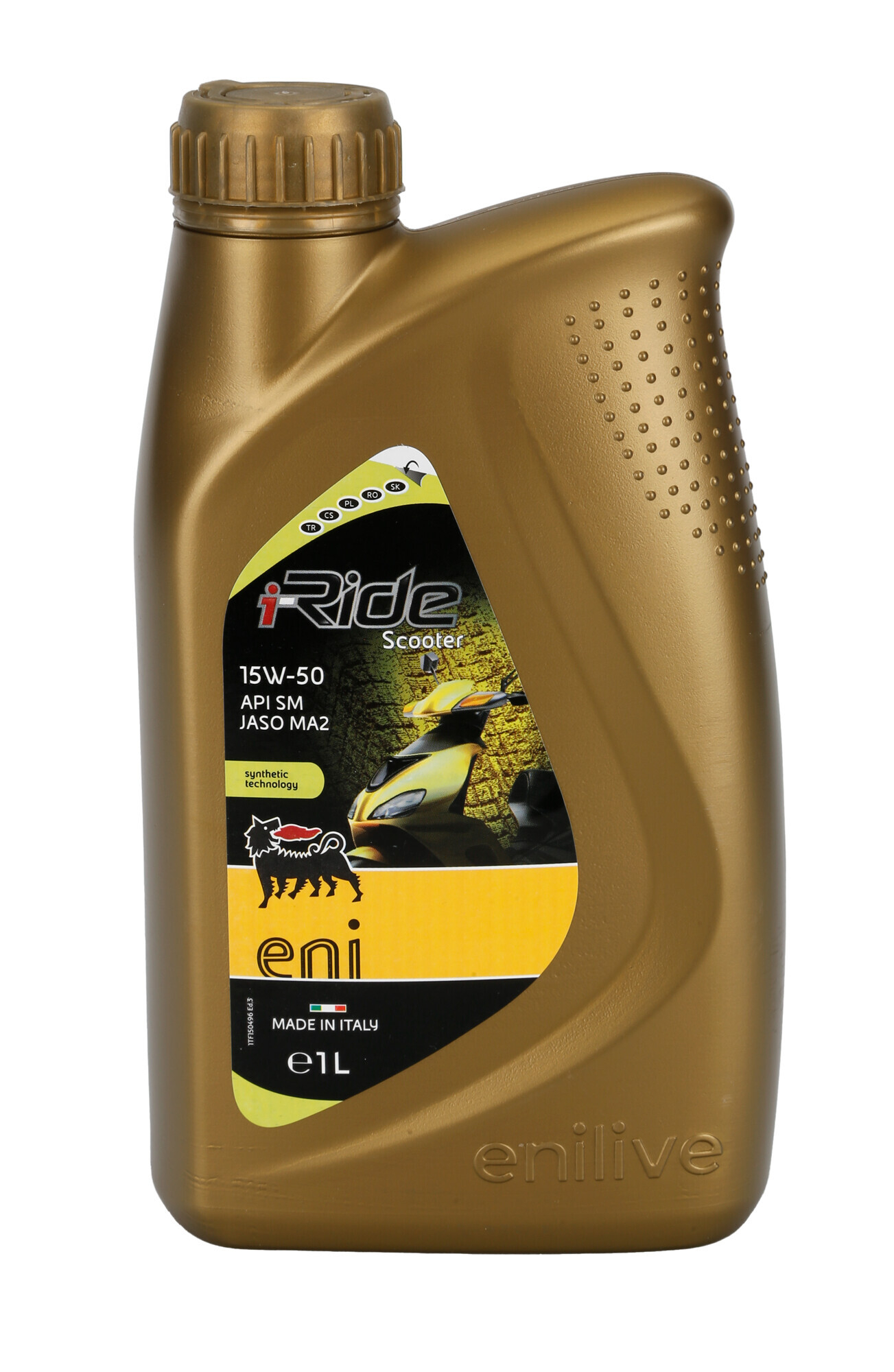 Eni i-Ride scooter 15W-50, olio motore 4 tempi per scooter - 1 L