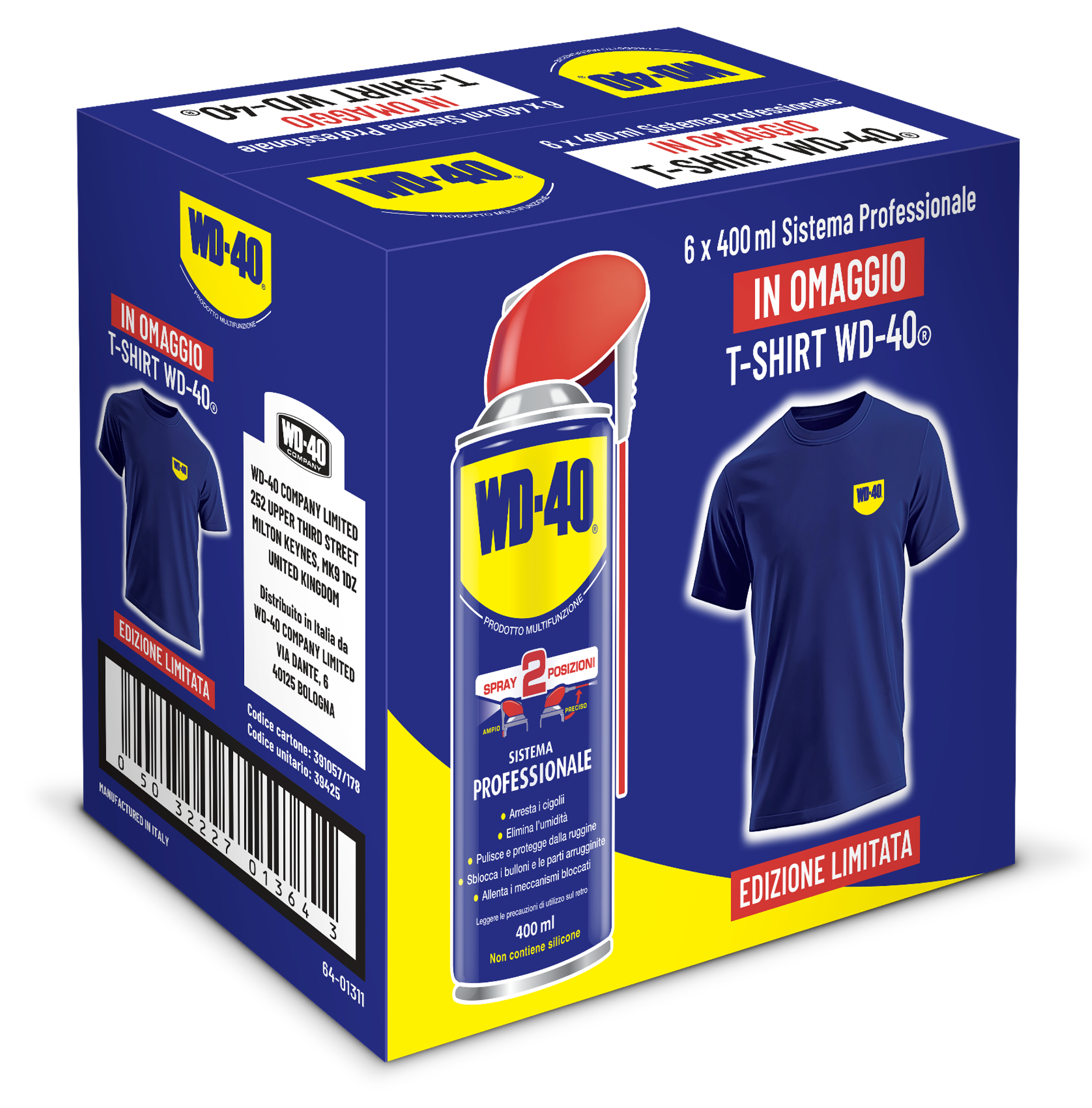 Promozione 6 x 400 ml WD-40 Sistema Professionale + 1 T-Shirt in omaggio - immagine 3